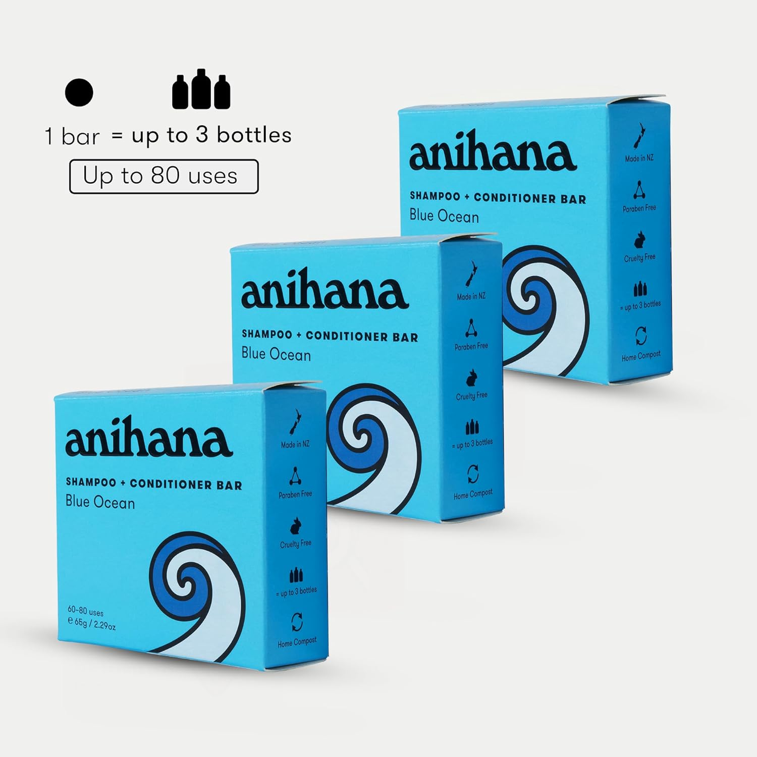 Anihana Ocean Cruz Shampoo and Conditioner Bar 65 G image number 5