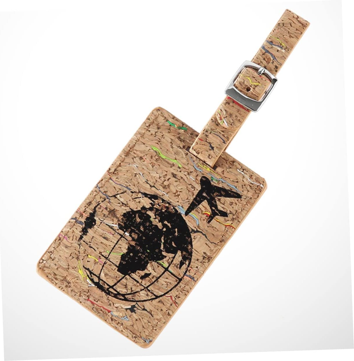 CONGARTENO Wooden Pattern Multi-Functional Luggage Tags Artificial Leather Baggage Tag for Travel Suitcase image number 2