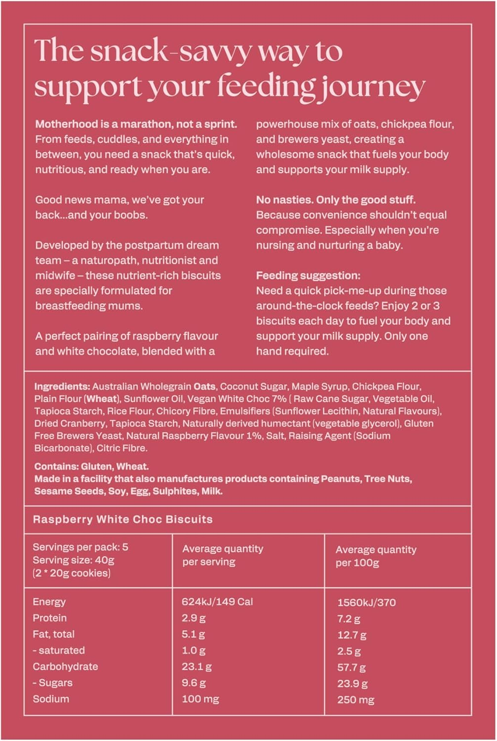 Franjo'S Kitchen Biscuits Raspberry&White Choc 252G image number 1