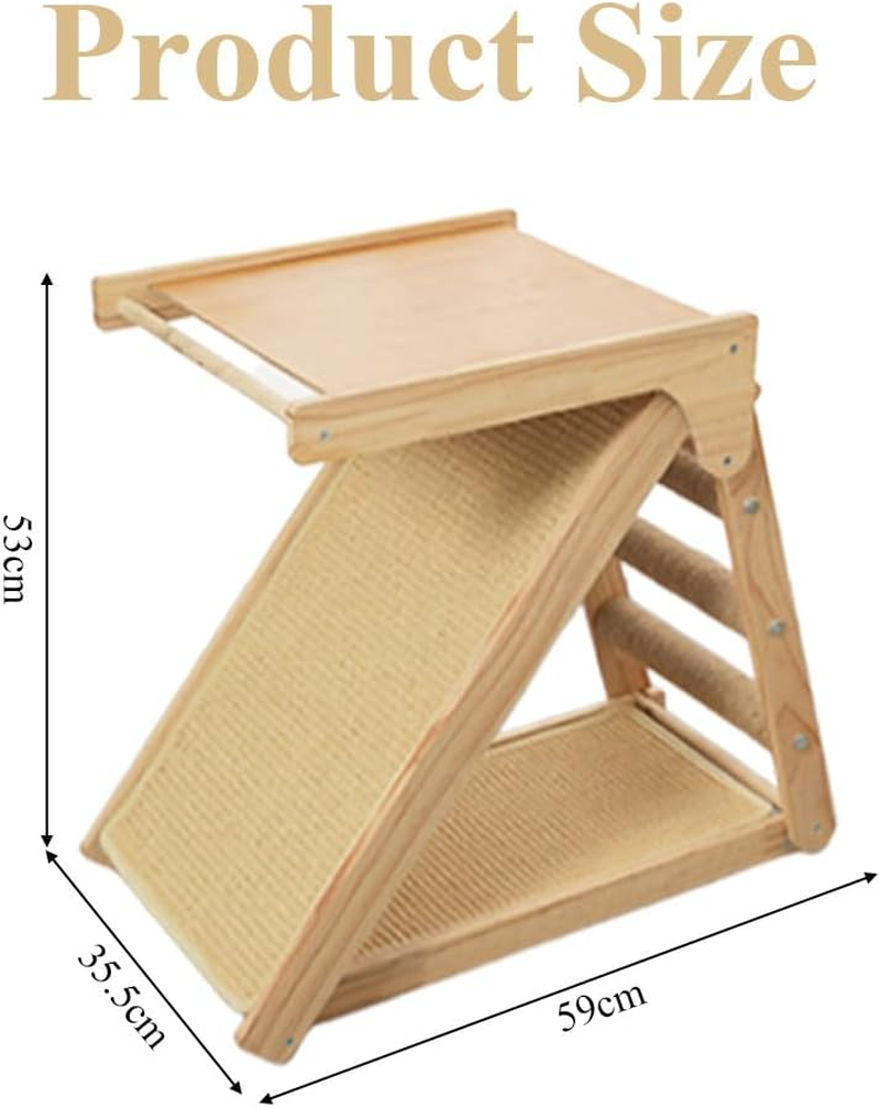Cat Scratching Pads,Wood Climbing Frame,Cats Couch Bed,For Small Medium Large Cat Playing Sleeping,Grind Claws(With Jute Grip Pad)
