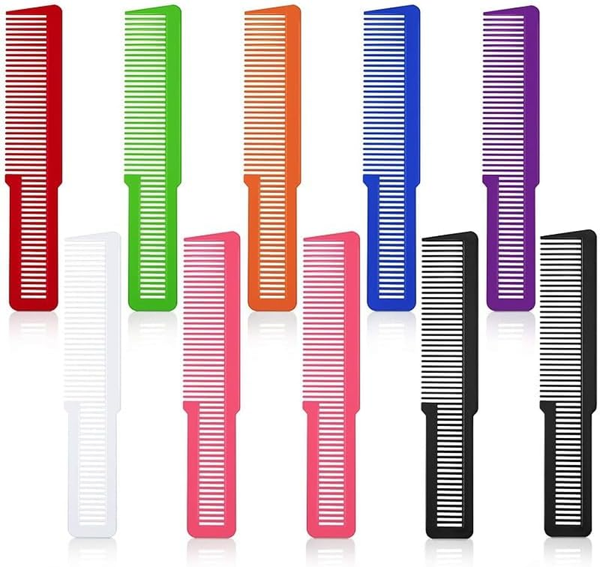 6 Pcs Hair Cutting Comb Professional Styling Comb Barber Styling Hair Comb Clipper Cutting Comb for Stylists and Barbers (Black, Pink) image number 5