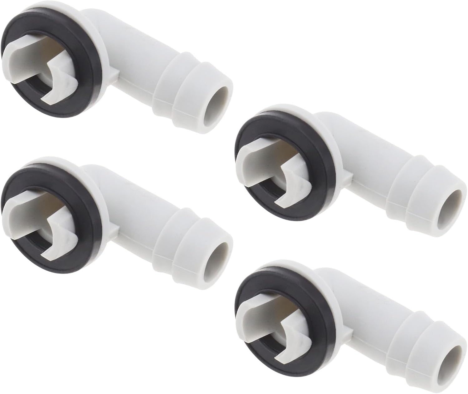 LT Easiyl 4Pcs 15Mm Air Conditioning Water Outlet Nozzle Air Conditioning Drainage Hose Joint Elbow Joint with Rubber Ring Compatible with Midea image number 4