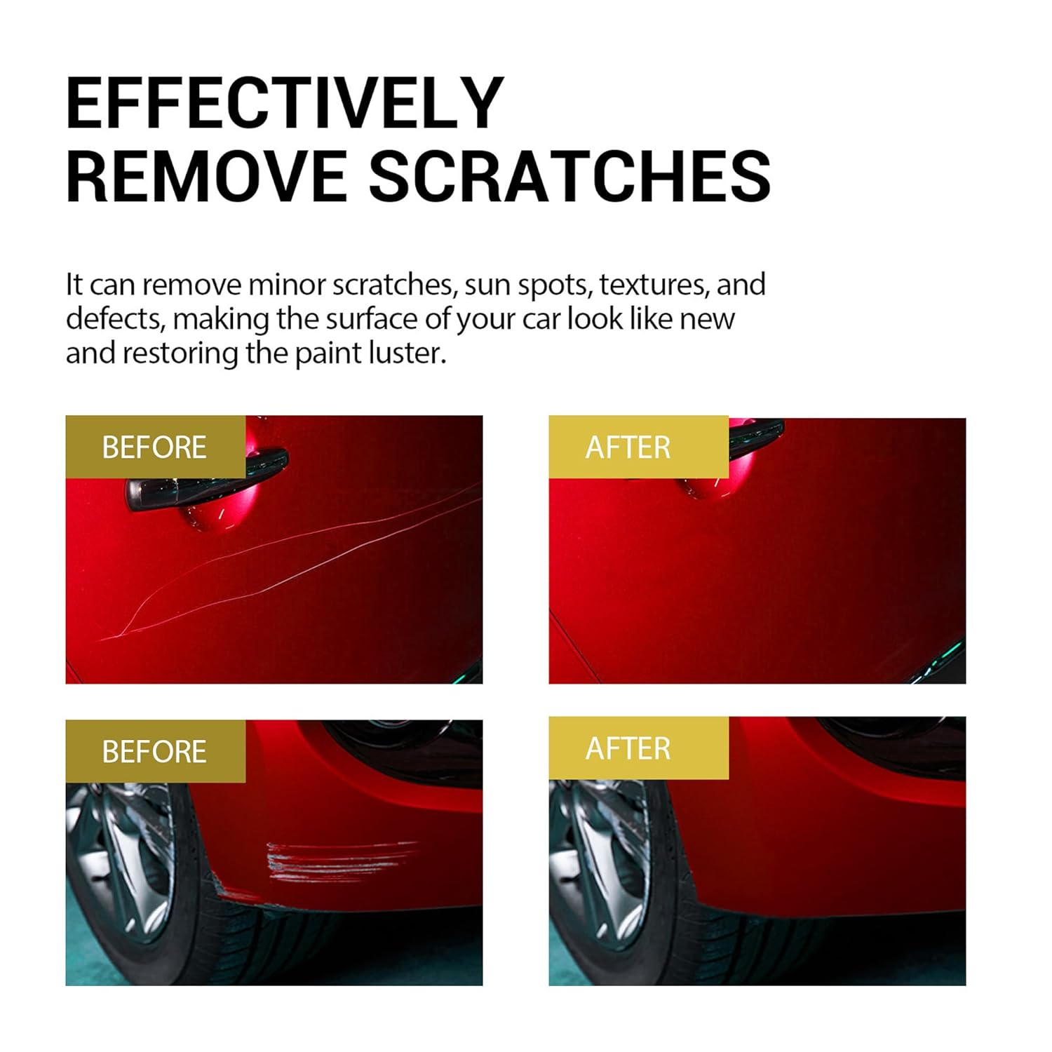 Emesak Quick Scratch Remover for Cars, Upgraded Scratch Remover for Vehicles, Car Paint Scratch Repair Kit, Car Scratch Repair with Sponge for Deep Scratches image number 1