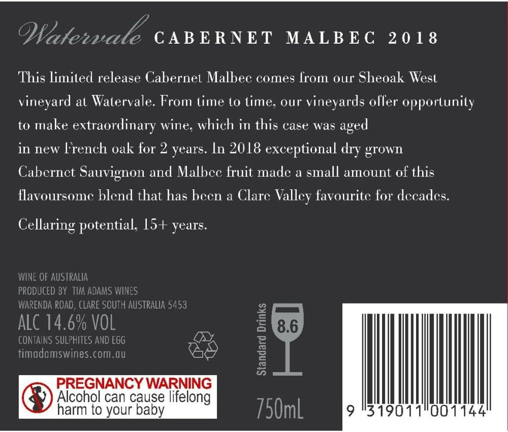 Tim Adams Watervale Cabernet Malbec 750 Ml image number 2