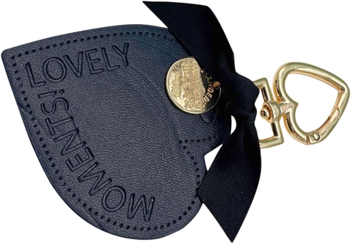 HAPINARY 3Pcs Heart Pendant Key Ring Decorative Heart Shape Backpack Pendant Leather Keychain for Car Key Ring Holder Bag Hanging Ornament