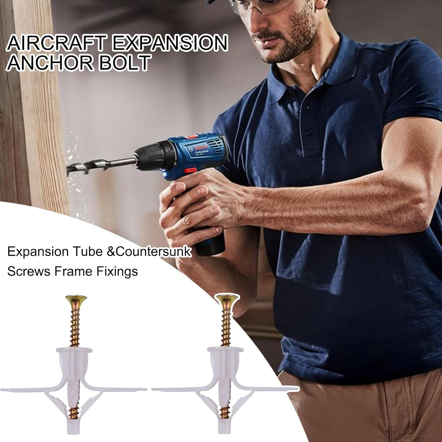 Expansion Tube - Expansion Pipe Hollow Plug Installation Fasteners Hardware Kit | Drywall Mount Anchors for Hollow Bricks Plaster Wall Photo Frames TV Cabinets Imtrub image number 2