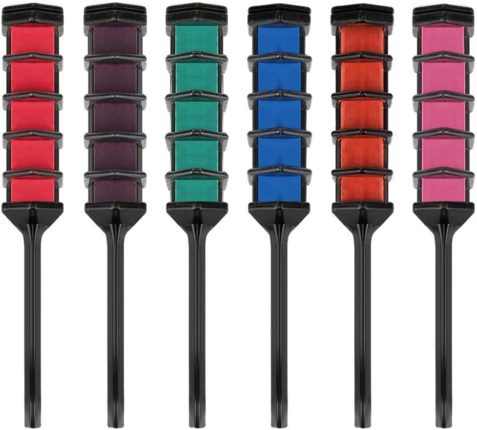 6 Colors Mini Disposable Personal Use Hair Chalk Color Comb Dye Kits Temporary Party Cosplay Salon Hair Coloring TSLM2 image number 2