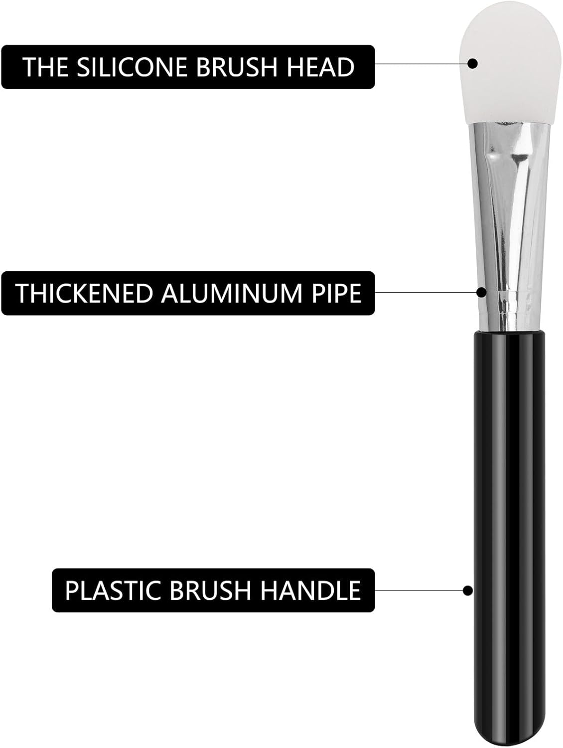 5 Pcs Silicone Face Mask Brush Set, Multi-Head Shapes Face Brush, Face Mask Applicator for Cream, Mud, and Gel Masks image number 2