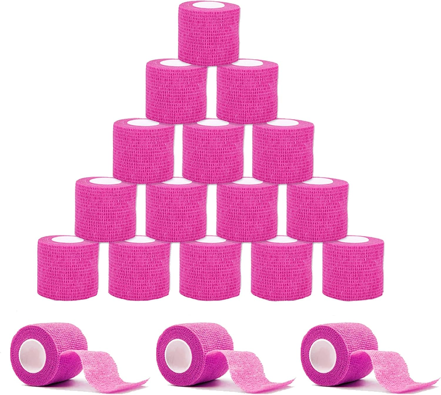 Videopup Tattoo Grip Cover Wrap,6Pcs Disposable Cohesive Tattoo Grip Cover Elastic Bandage Handle Grip Tube for Tattoo Machine Tattoo Grip Accessories(Black)