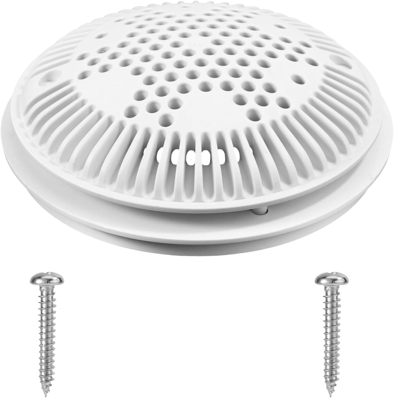 Lyreh Pool Main Drain Cover Compatible with Hayward, White Anti-Vortex Drain Cover Suction and Dual Suction Outlet for Ground Swimming Pool Replacement Accessories image number 5