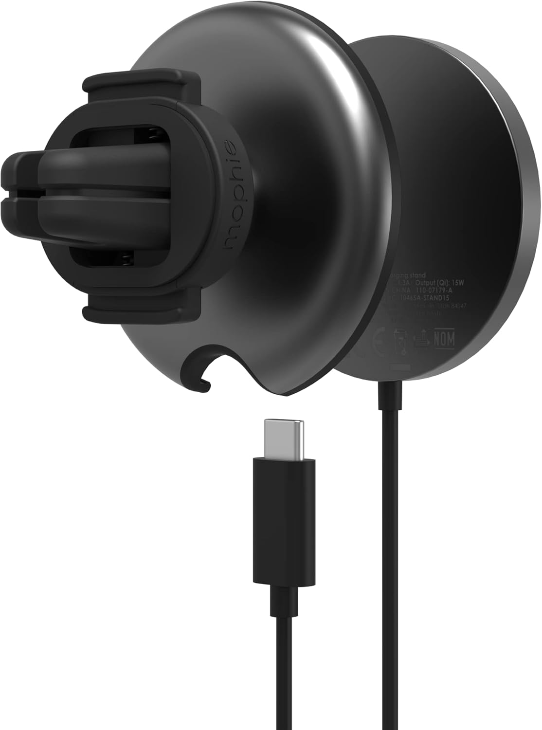 Mophie Wireless Charging Air Vent Car Mount, Black image number 1