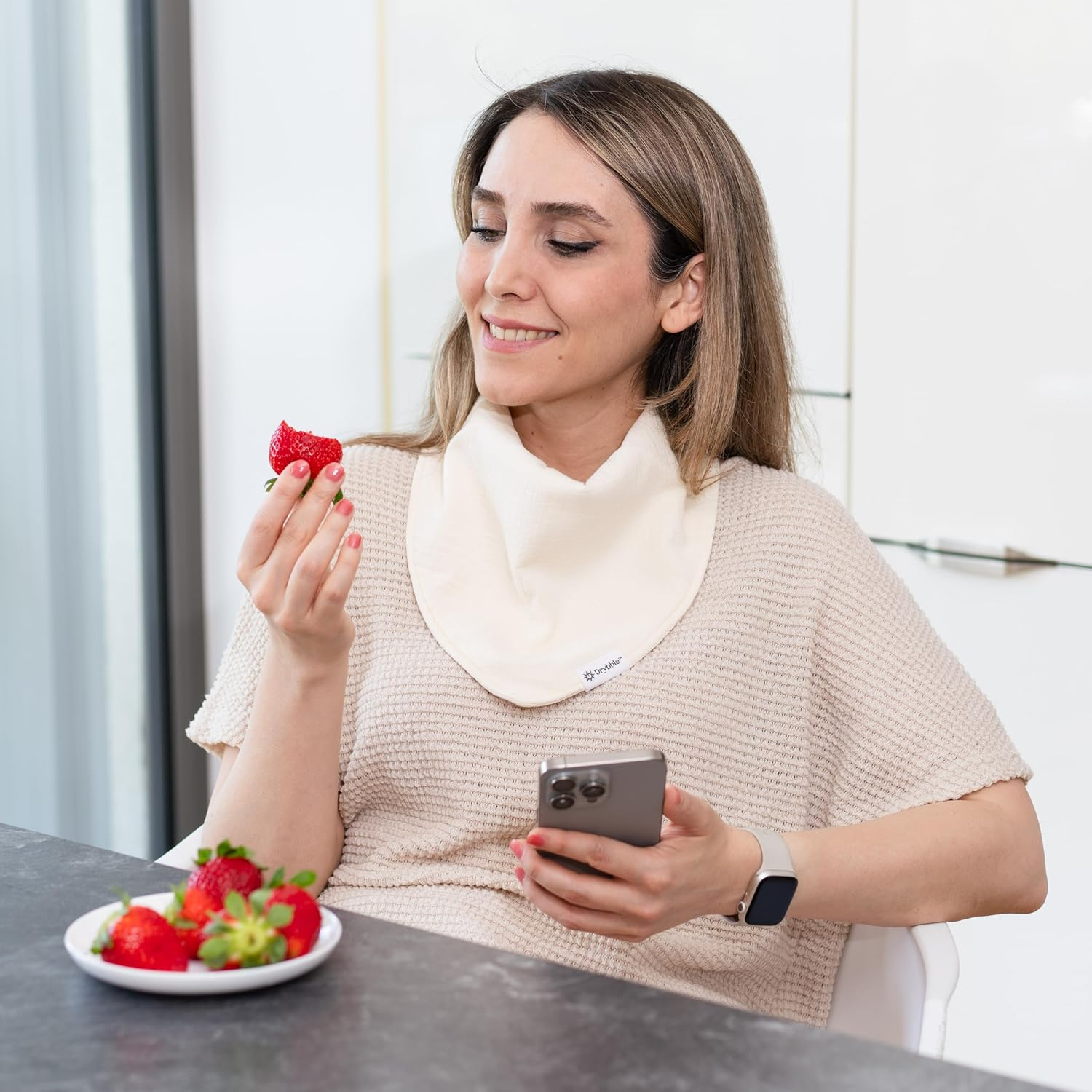 Bandana Bibs 3 Waterproof Lining Organic Cotton Drool Bibs &ndash; Absorbent Bibs for Adults and Children, Adjustable Snaps image number 4