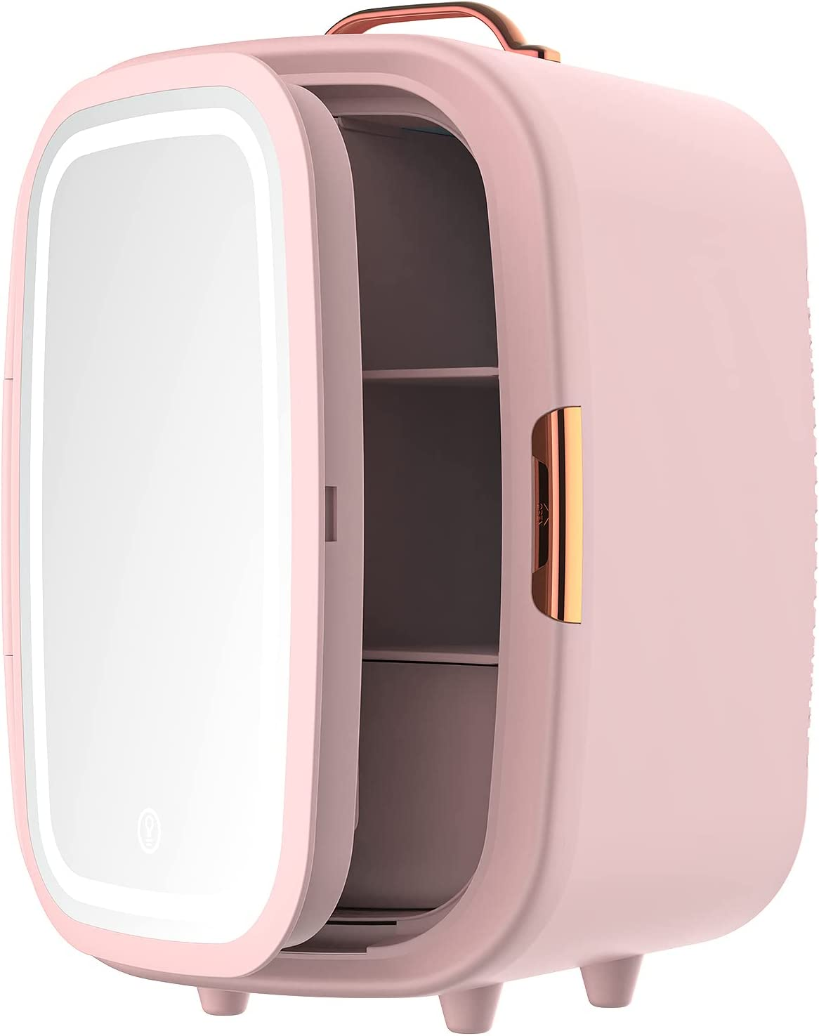 ADVWIN Portable Mini Fridge, 15L AC/DC Portable Beauty Fridge for Skincare, Pink