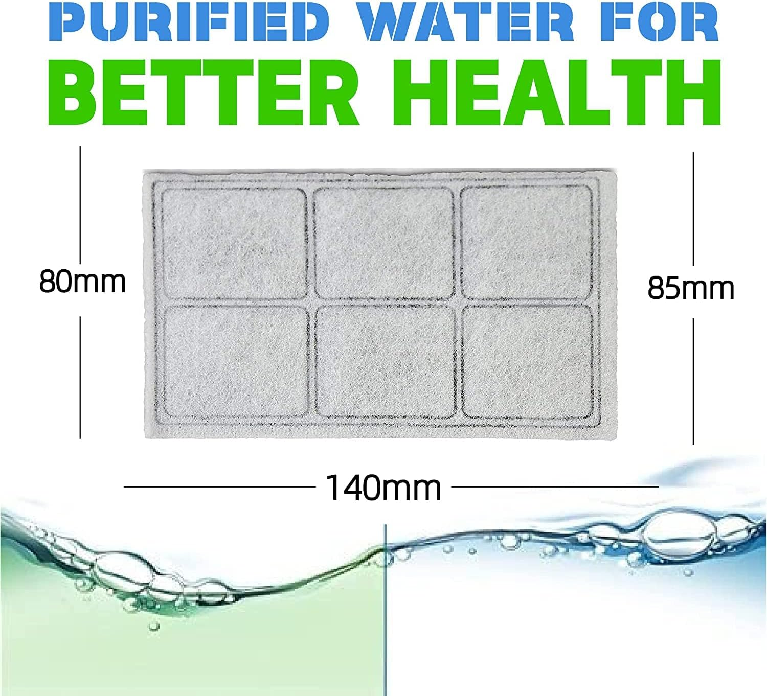 NEOUZA Premium Charcoal Water Filter Replacement Compatible with Drinkwell Platium Pet Fountain(8-Pack),And a Fountain Cleaning Kit image number 1