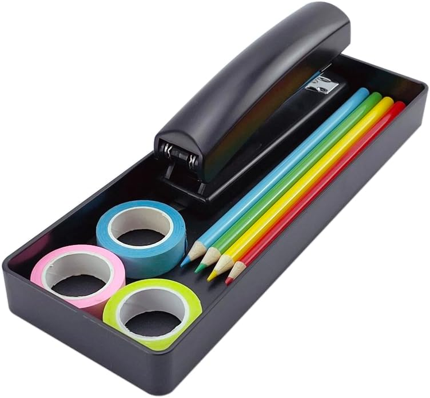 Amazon Basics Plastic Desk Organizer - Half Accessory Tray, Black image number 2