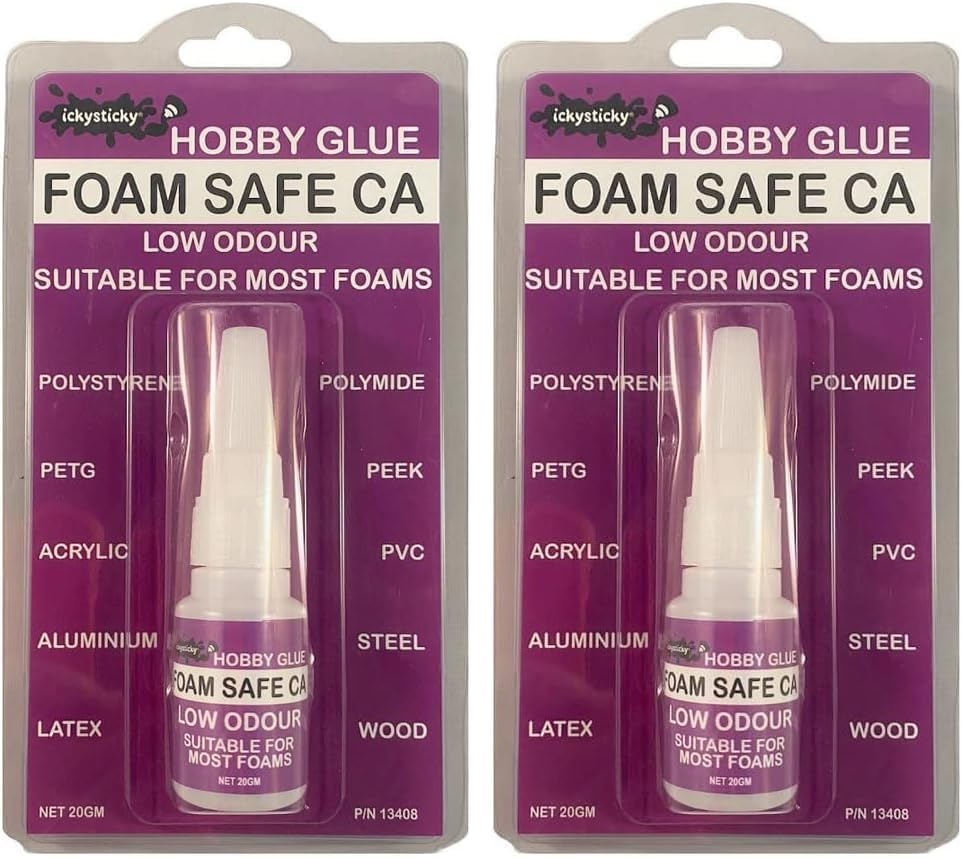 Ickysticky Thin Foam Safe CA Glue 20 G Premium Superglue Wood, Craft, Metal, Plastic, Model Kits, DIY, Home, Office image number 3