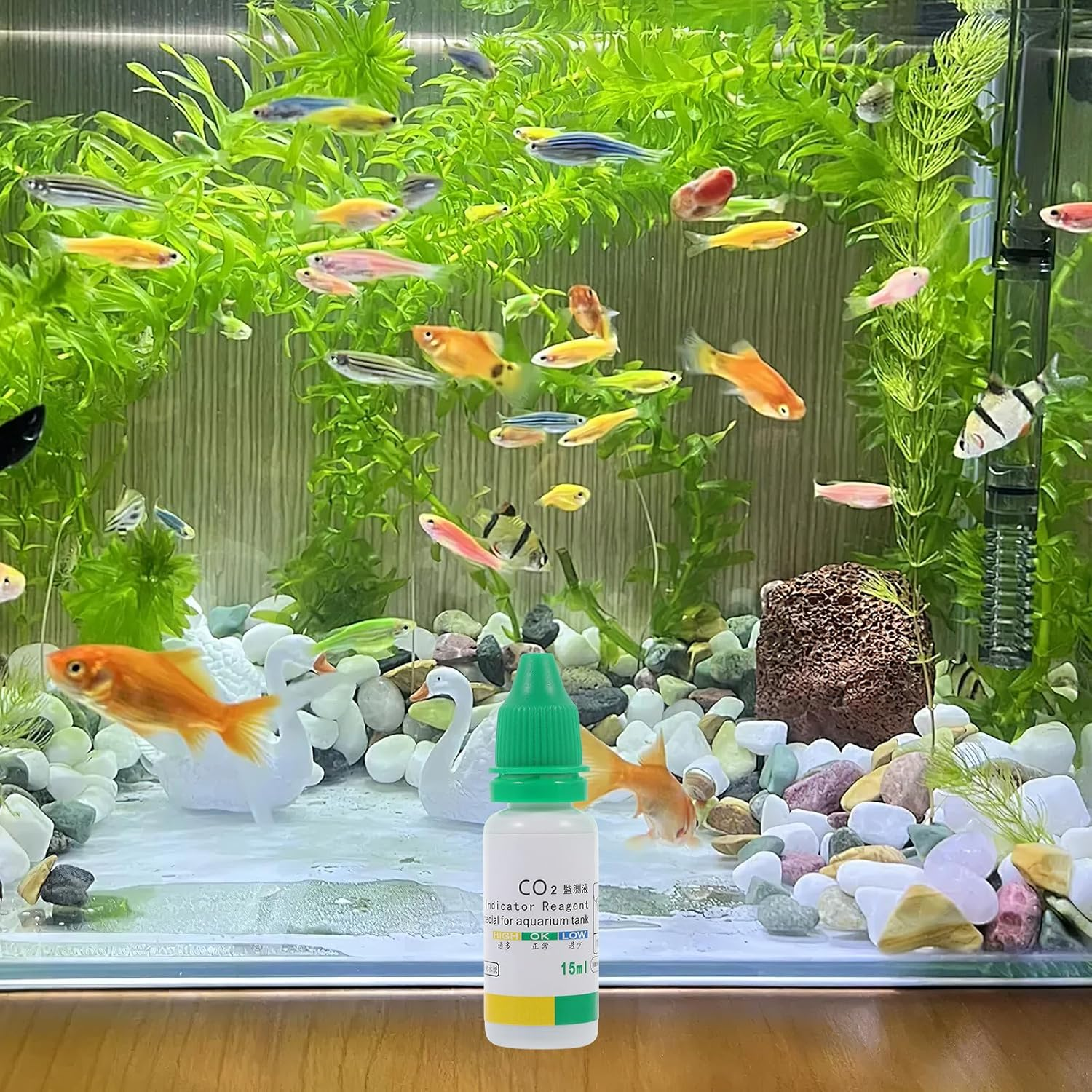 FIXOSHEE Aquarium Co2 Testing Kit Drop Checker Solution 15Ml for Fish Tank Water Quality Detection Aquarium Test Indicator for Aquatic Pets image number 6