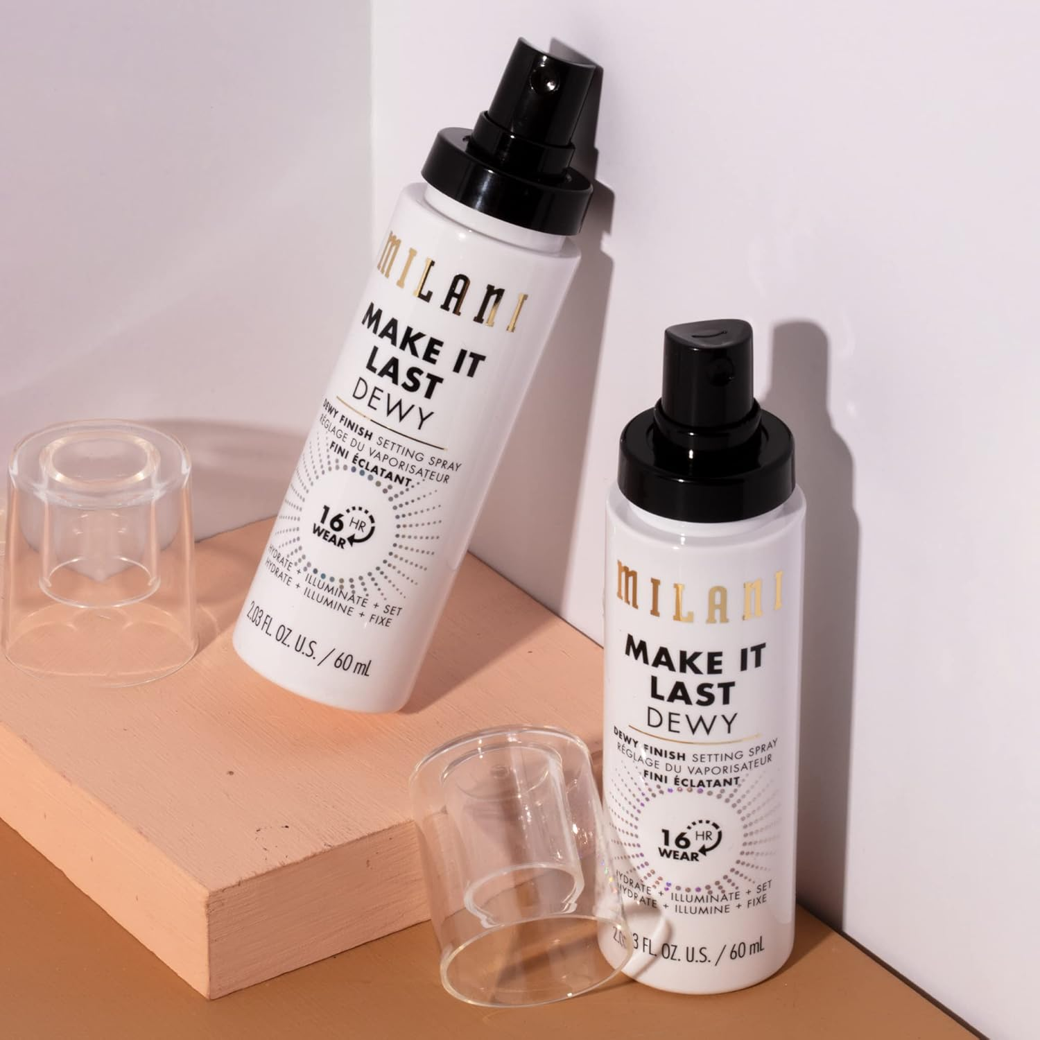 Milani Make It Dewy 3-In-1 Setting Spray - Hydrate + Illuminate + Set (2.03 Fl. Oz.) Cruelty-Free Makeup Setting Spray - Prime & Hydrate Skin for a Bright, Refreshing Look image number 4