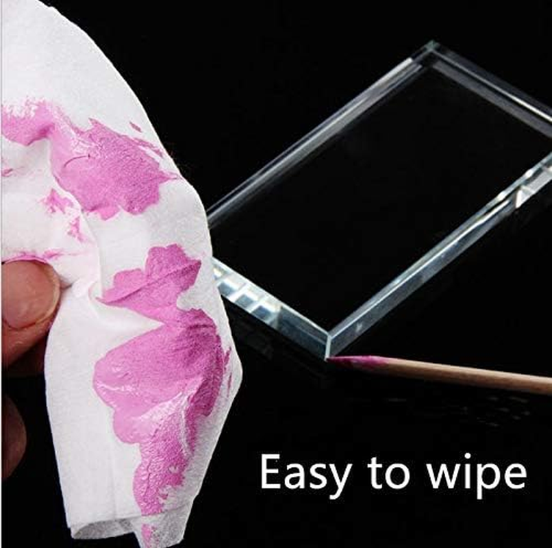 Pro Nail Art Painting Color Toning Glass Board Makeup Palette Eyelash Extension Adhesive Glue Pallet with Stand (2 X 4 Inch) image number 4