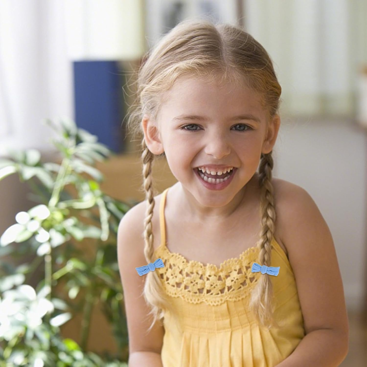 20 Thick Hair Rings with Candy Coloured Hair Bows image number 2