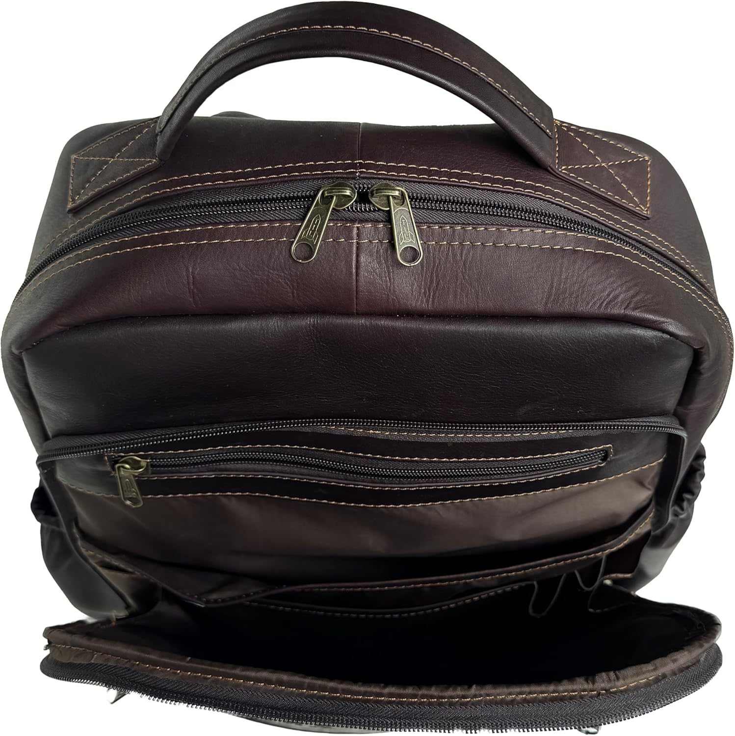 INTI REPUBLIC Classic Leather Backpack | Handcrafted, Durable & Stylish | Spacious Laptop Backpack for Work, Travel & Everyday Use | Fits 16&rdquo; Laptop image number 5