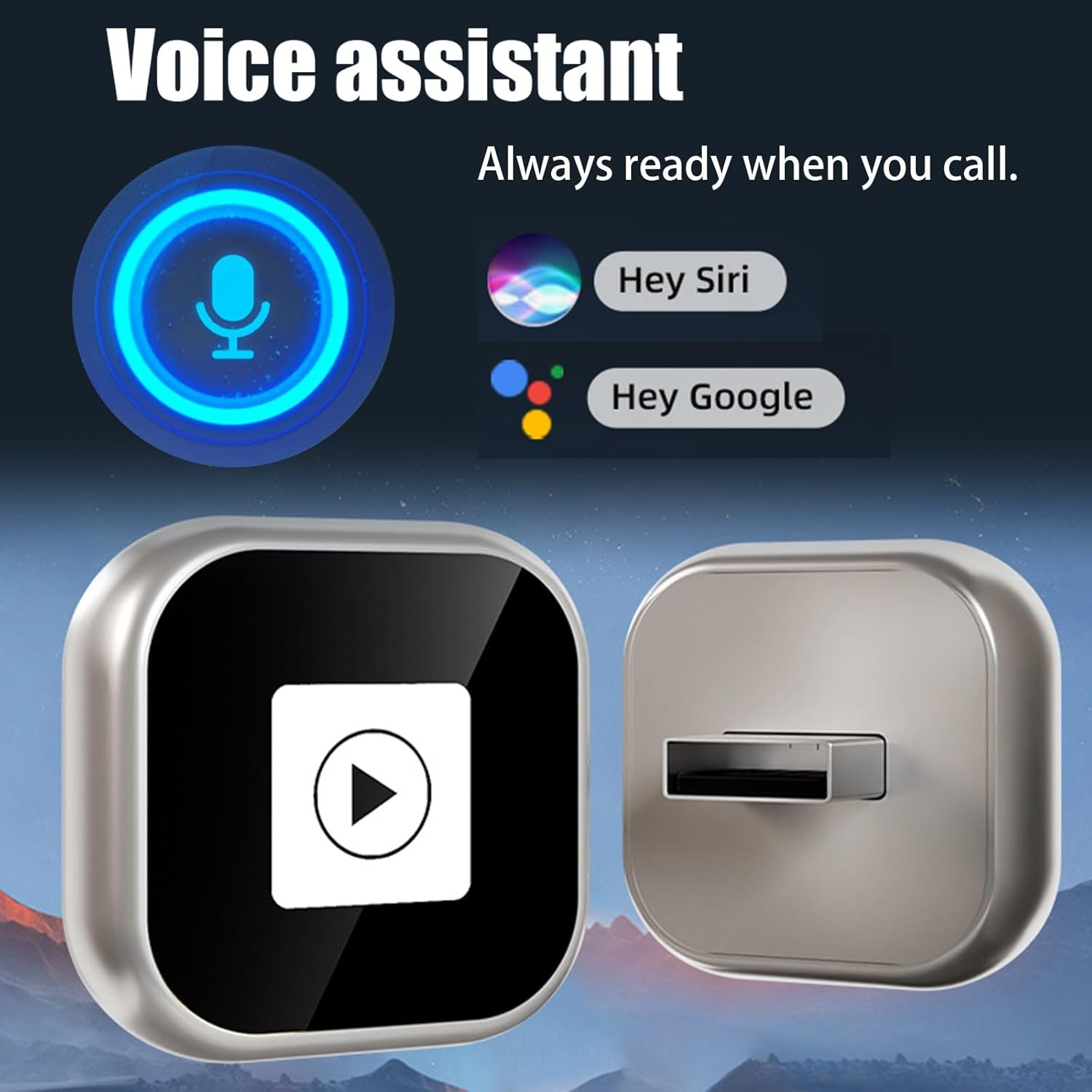 Car Wireless Carplay Adapter, Mini Android Auto Wireless Adapter, Carplay Wireless Adapter，Suitable for Converting OEM Wired to Wireless,Iphone 6+, Android 11+ Mini Car Player Adapter (Silver-White)