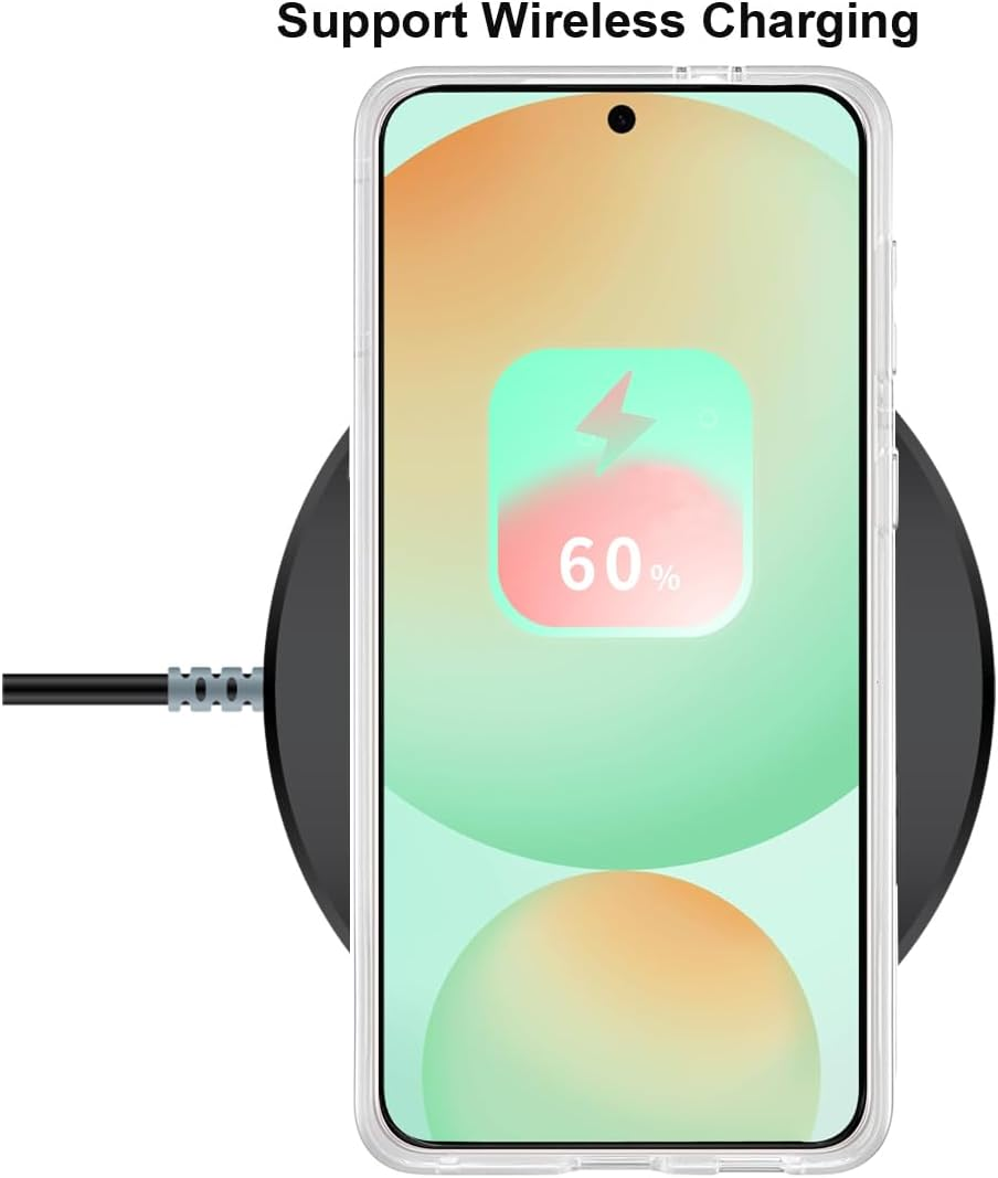 Unov Compatible with Galaxy S24 FE Case Clear with Design Soft TPU Shock Absorption Slim Embossed Flower Pattern Protective Back Cover 6.7 Inch (Serria Mountains) image number 4