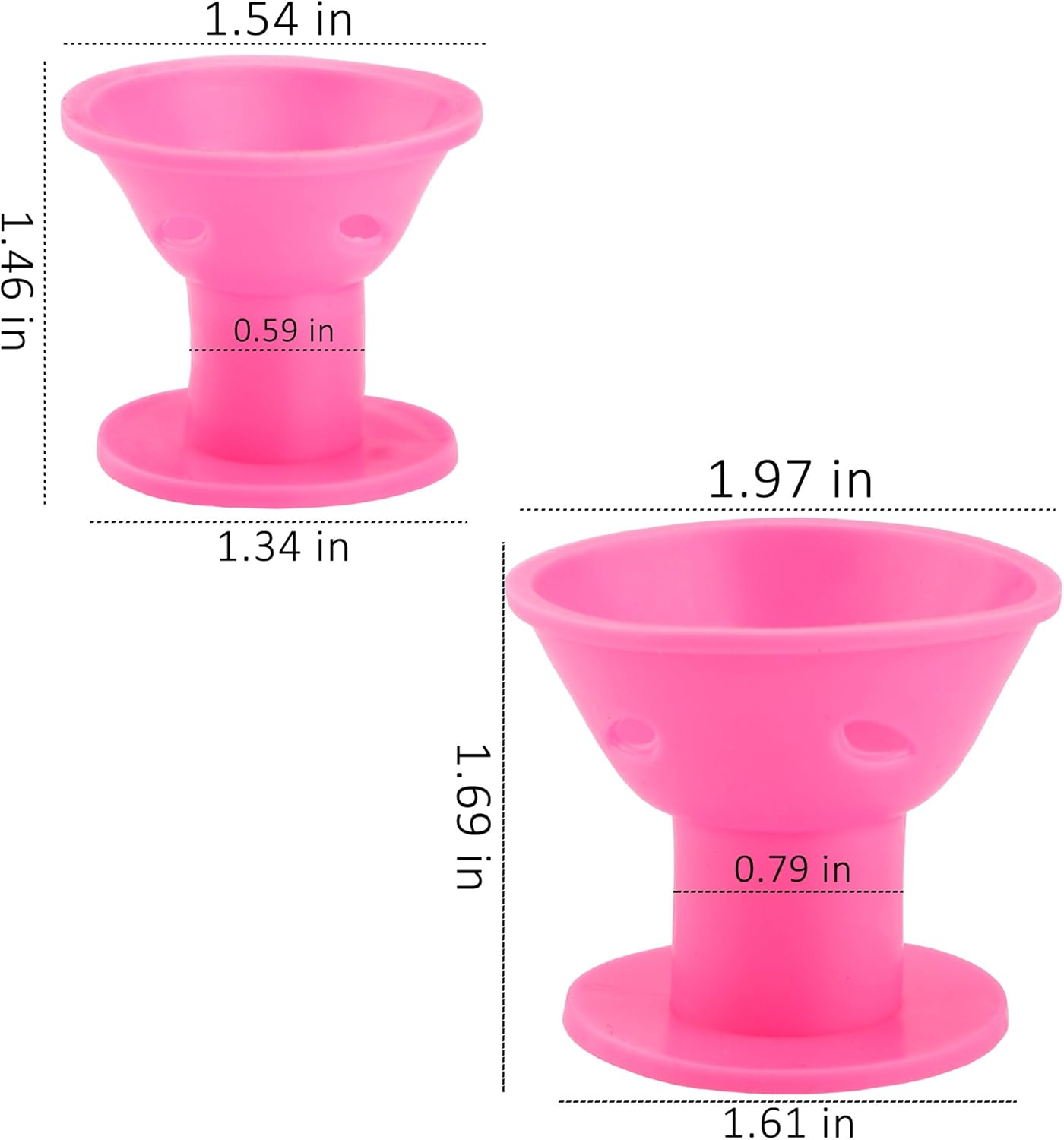 40 Pcs Pink Magic Hair Rollers,Include 20Pcs Large Silicone Curlers and 20Pcs Small Silicone Curlers