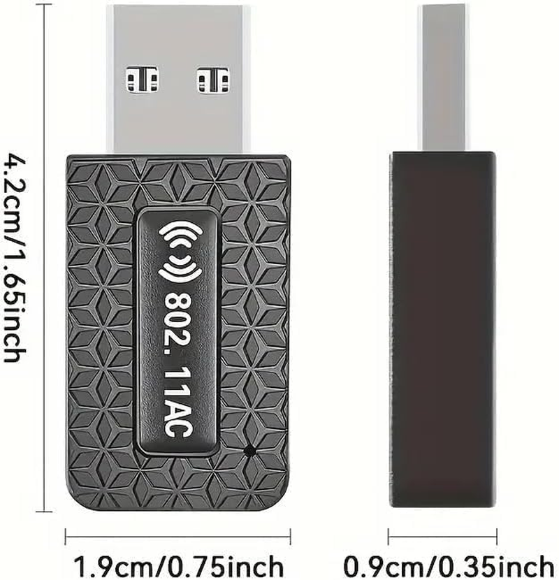 USB WLAN Stick, 1300Mbps Dual-Band USB Wifi Adapter for Windows Enhance PC Connectivity for Share Internet Effortless