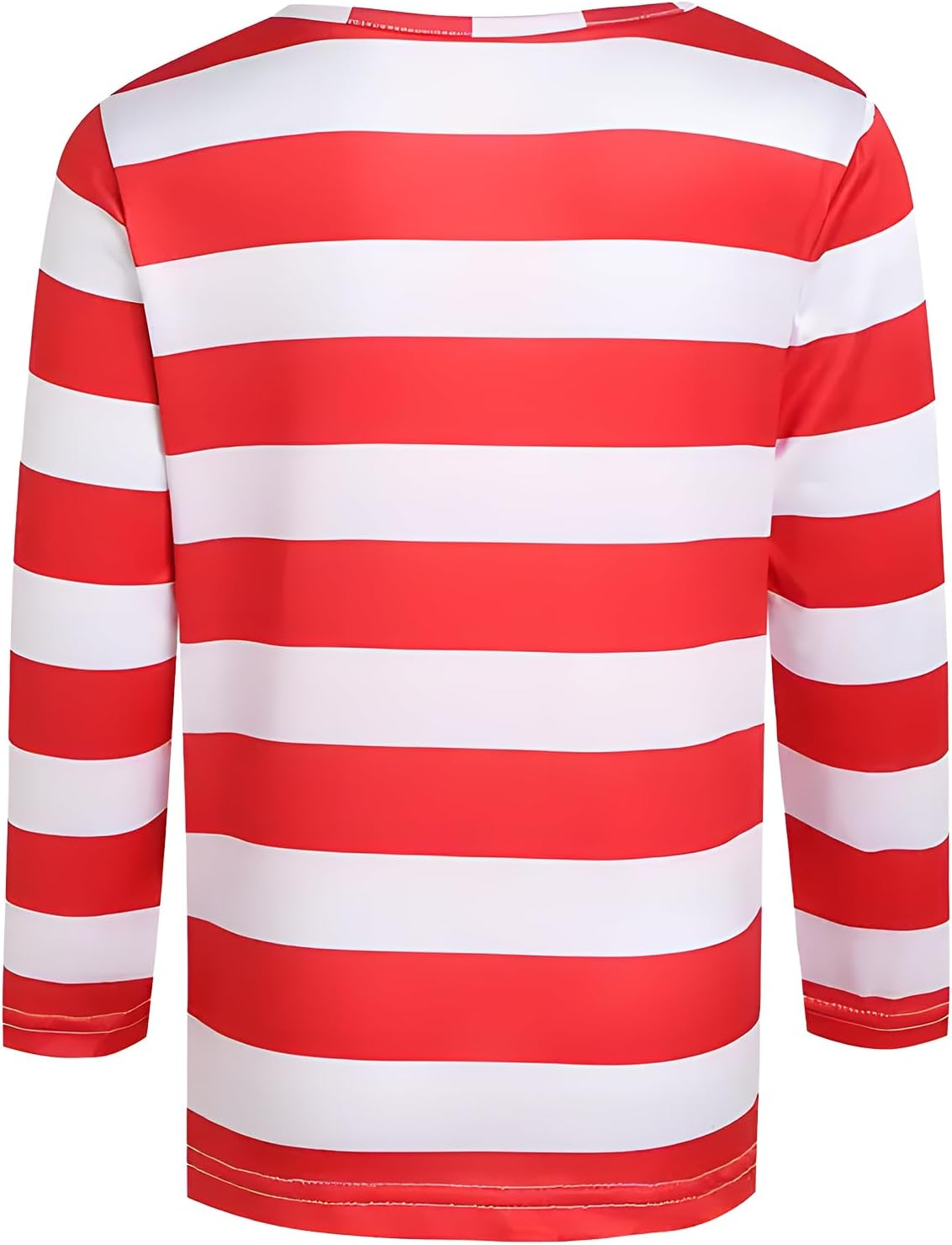 Wally Costume Kids Cosplay Accessories Set for Girls Boy Red and White Striped T Shirt Hat Glasses Walking Stick Socks Book Day Costumes image number 3