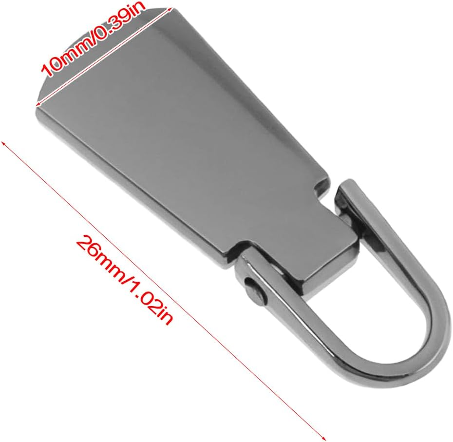 SG Store 9Pcs Detachable Zipper Pull Metal Puller Tap Slider Clip-On Pull Suitable for Bags Wallets Crafts Sewing (Gold, Silver, Gunmetal) image number 3