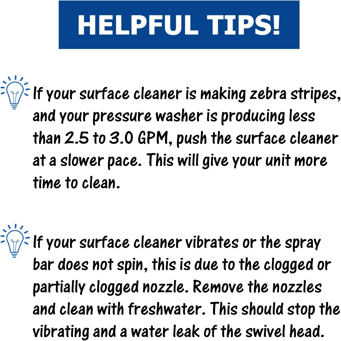 SOLIVEDE 25025 Surface Cleaner Tips for Pressure Washer Nozzles with 2.5 Orifice, 4000 PSI, 1/4'' Male NPT, Stainless Steel (8 Pack) image number 4