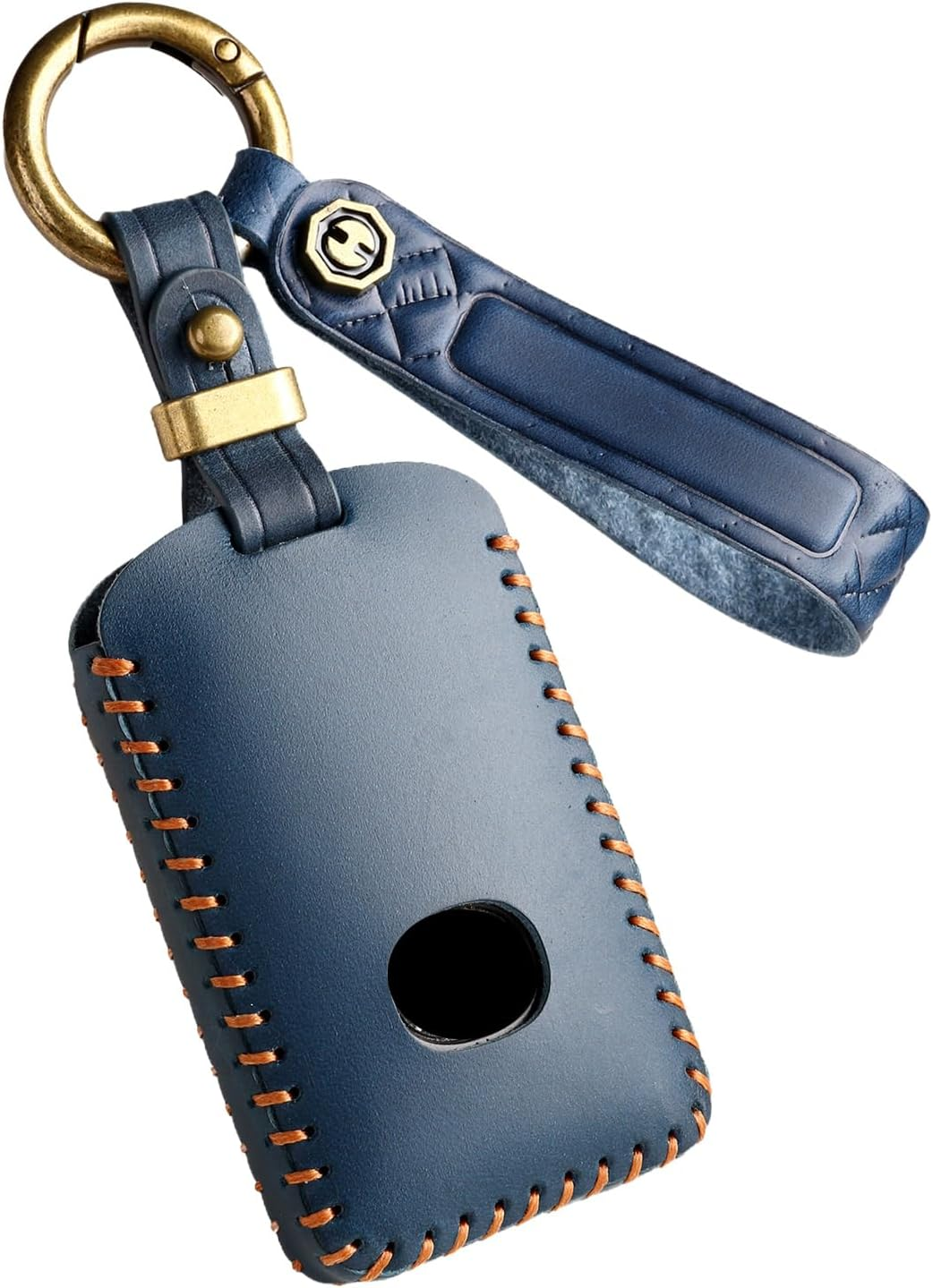 Ontto Cowhide Car Key Cover Fit for Mazda 2 3 6 Sedan Wagon Roadster CX-8 CX-5 CX-30 CX-3 MX-30 CX-60 Handmade Leather Key Case Holder Keyring Key Chain Smart Key Shell Accessories