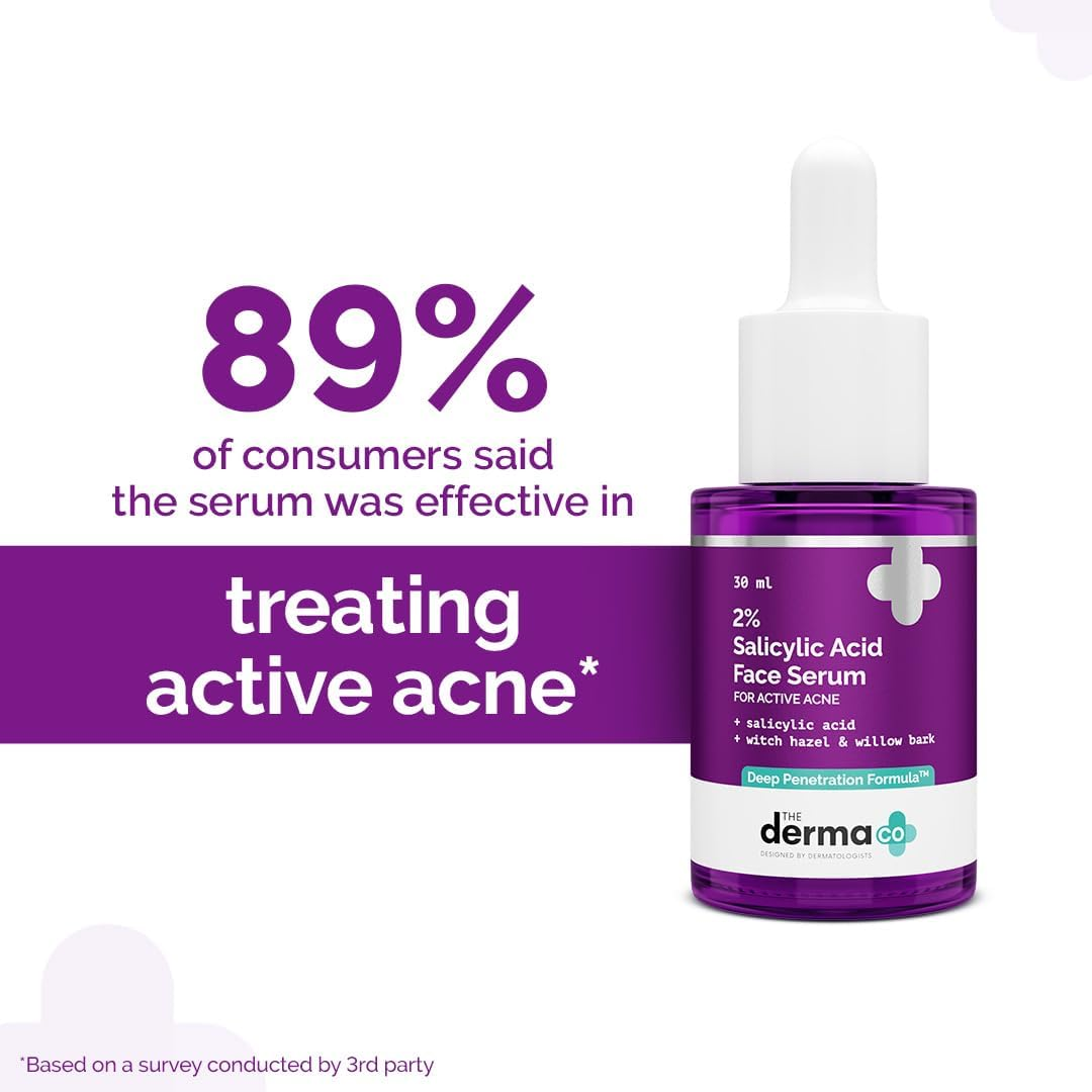 The Derma Co 2% Salicylic Acid Face Serum for Acne & Acne Marks - 30 Ml(Dermaco) image number 3