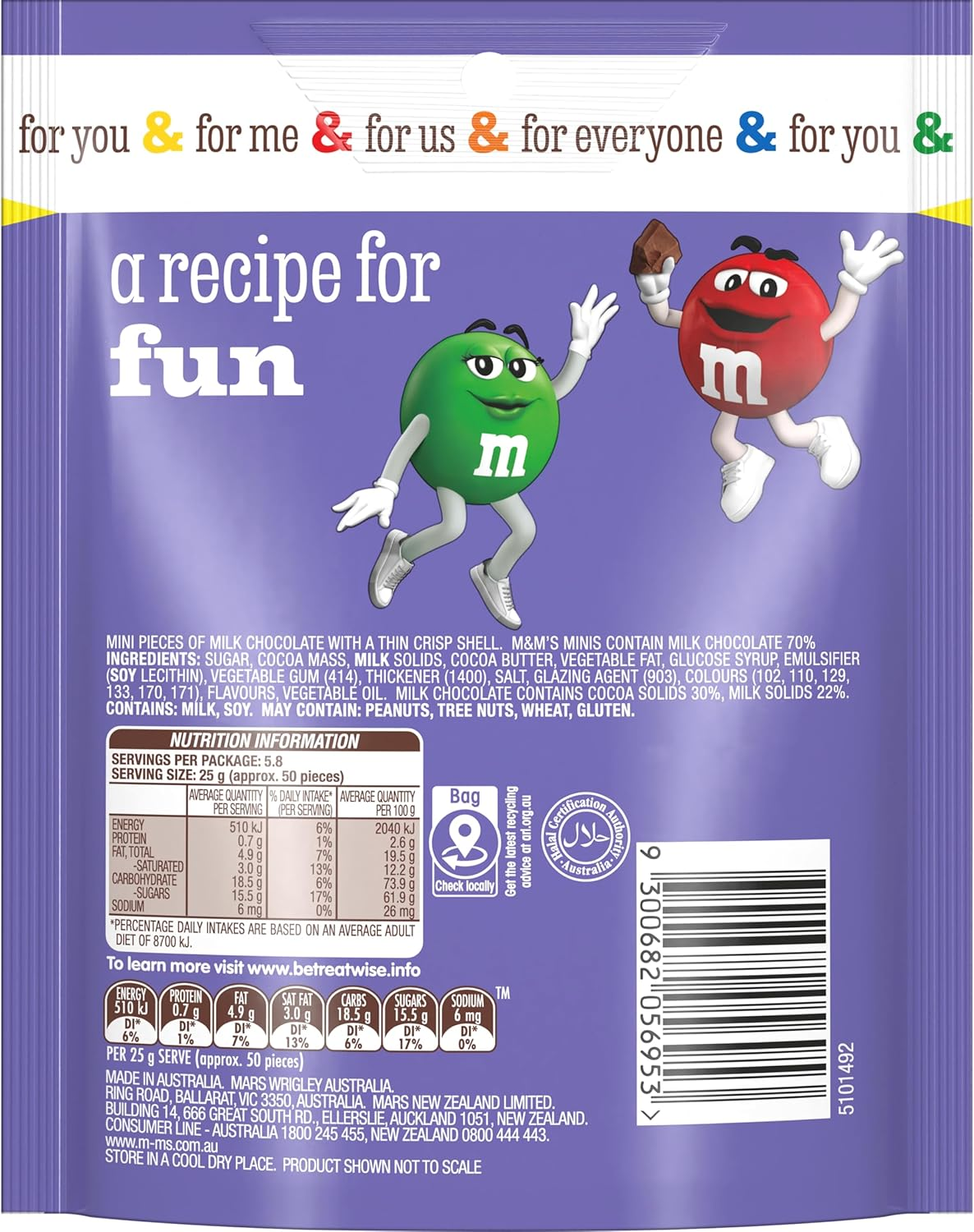 M&M&rsquo;S Minis Bite Size Milk Chocolates Share Bag 145 G image number 3