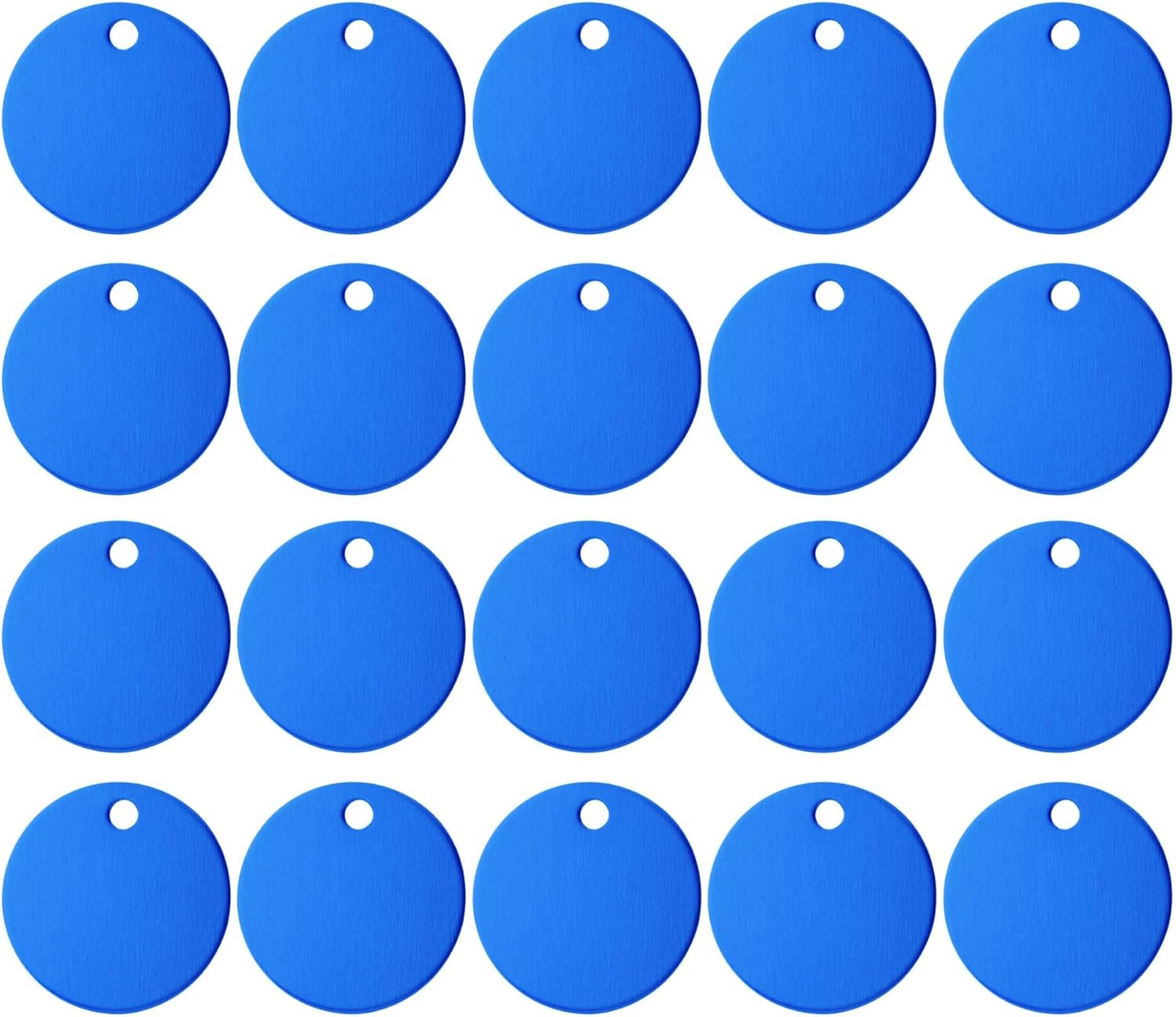 AUEAR, 20 Pack 25Mm round Shape Pet ID Tag Blank Dog Cat ID Tag for Pet Name Phone Charm Jewelry Making (Black)