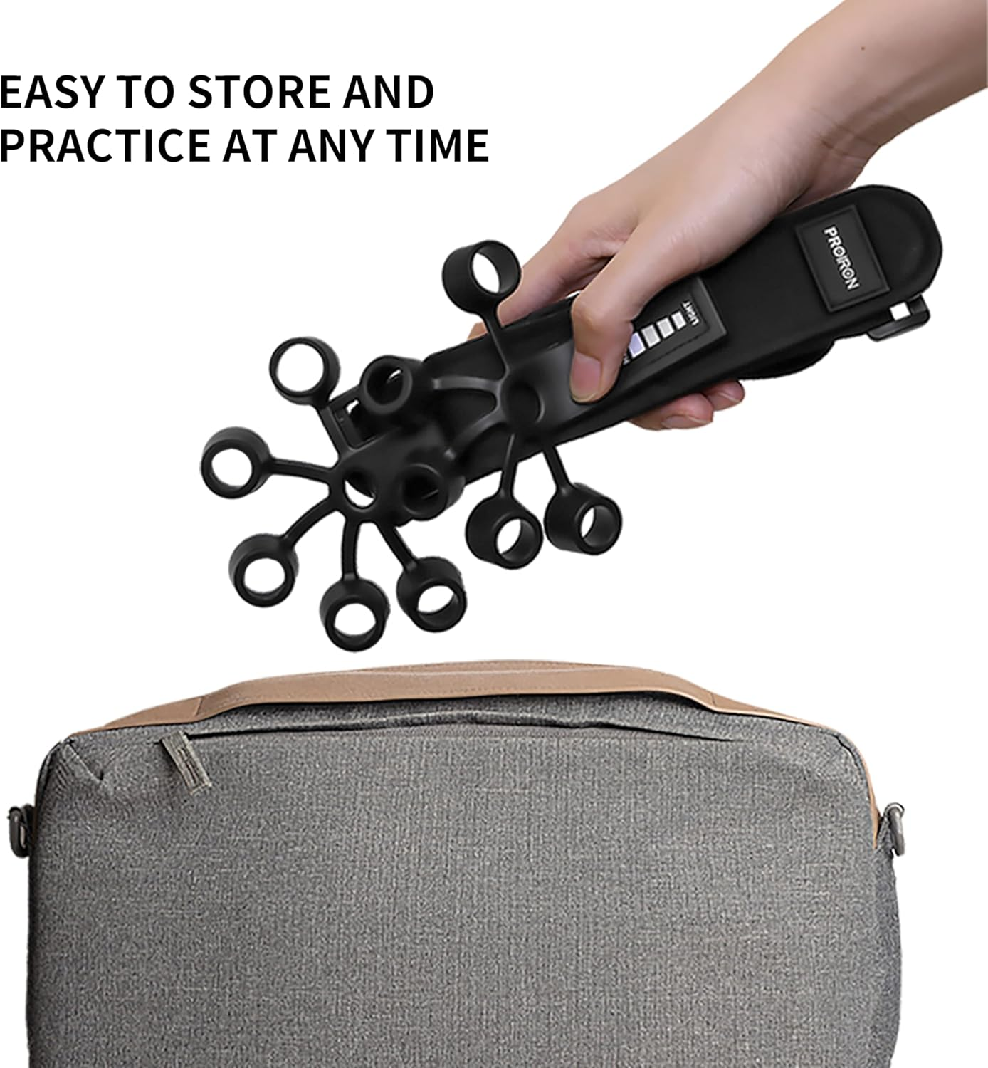 PROIRON Hand Grip Strengthener 2 Pcs Adjustable Tear-Resistant Finger Strength Trainer Finger Strengthener Finger Stretcher Finger Exerciser for Hand Therapy Rehabilitation Finger Flexibility image number 3