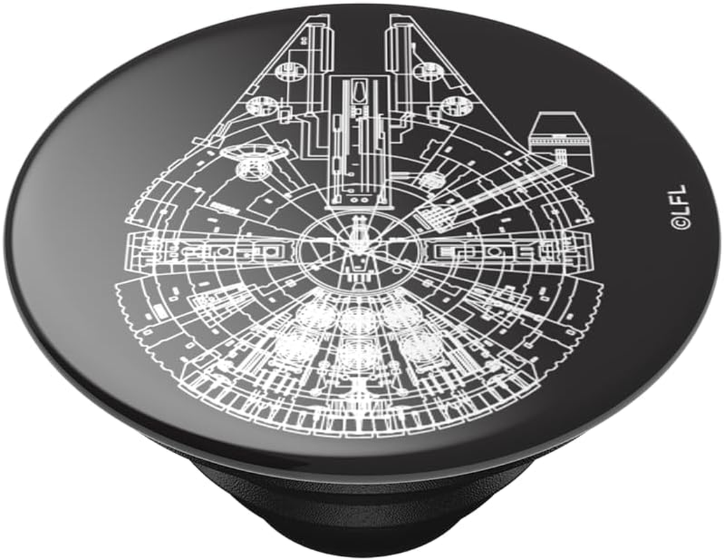 Popsockets Popgrip - Expanding Stand and Grip with a Swappable Top for Smartphones and Tablets -Millenium Falcon Aluminum image number 1