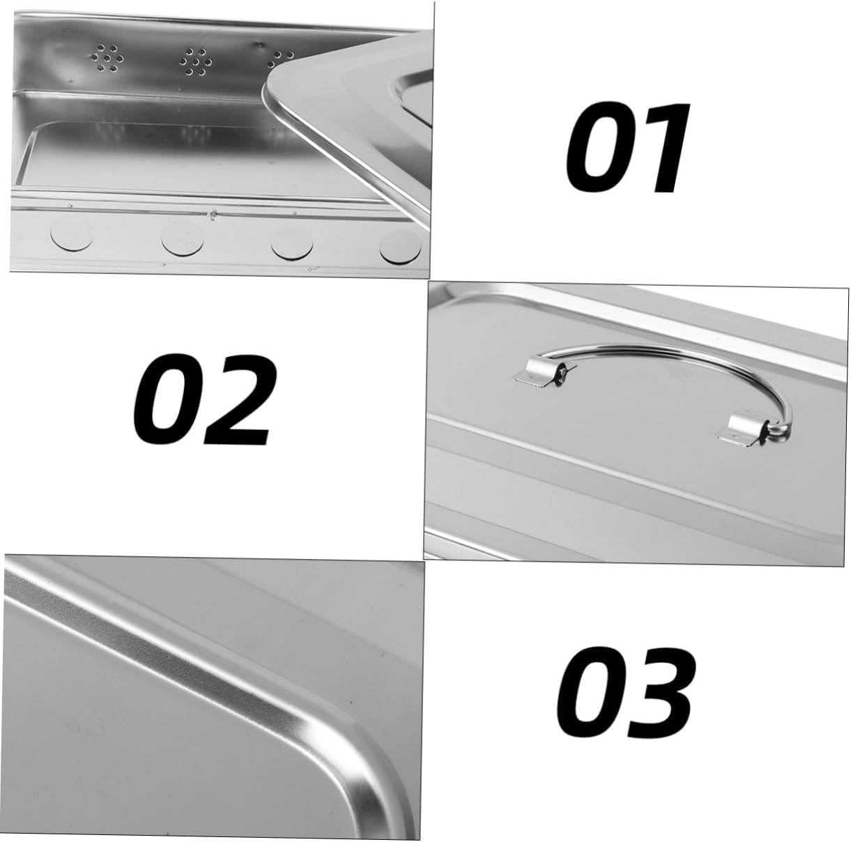 BIUDECO Stainless Steel Temperature Thermometer Disinfection Tray Soaking Box for Safe Sterilization and Convenient Use image number 3