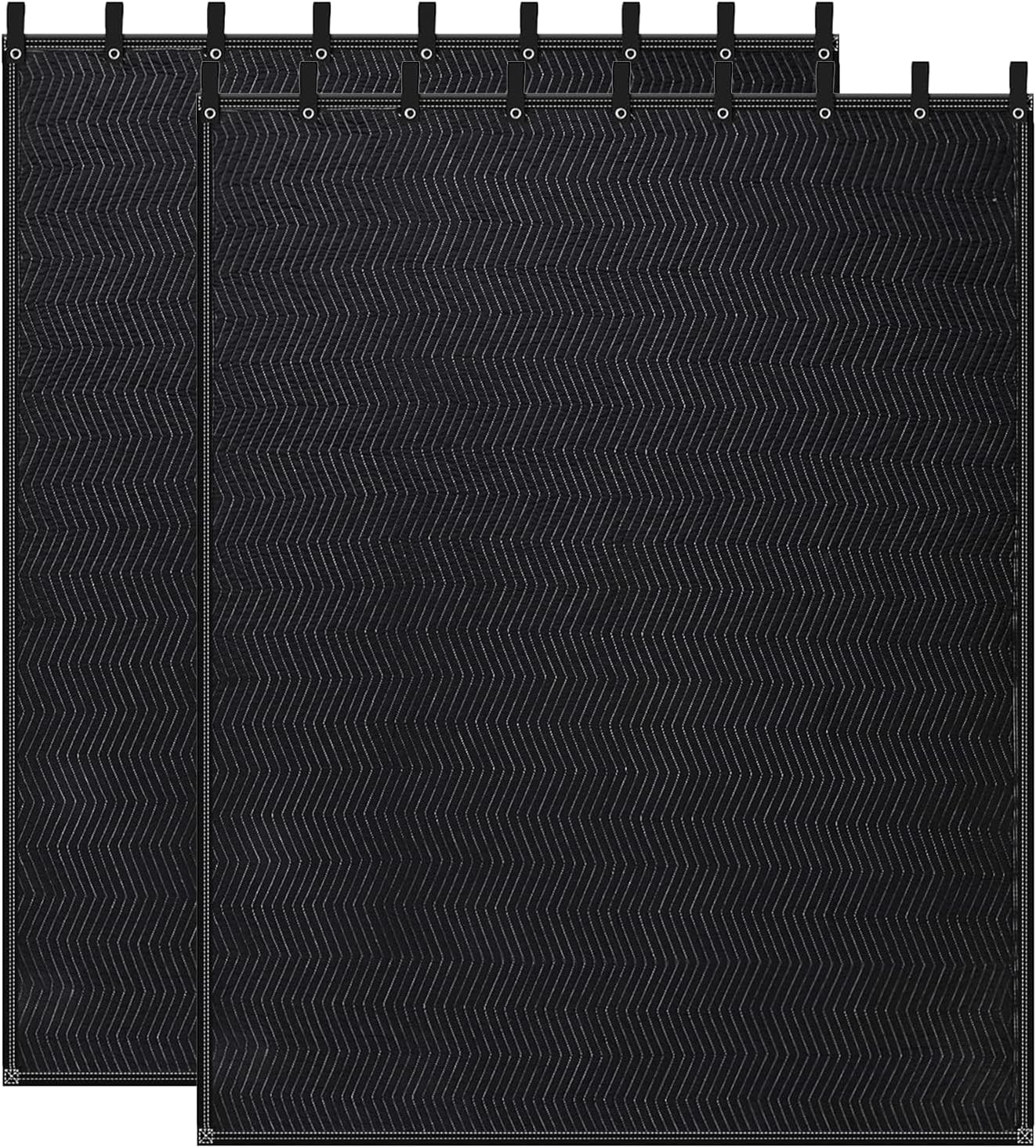 96" X 80" Sound Dampening Blanket,Studio Sound Blanket, Large Soundproof Blanket with Grommets, Heavy Duty Sound Dampening Noise Reducing Divider for Workshop,Basement, Laundry ,Black. image number 6