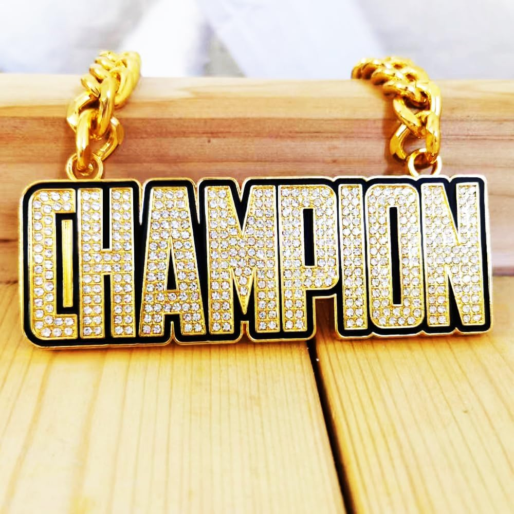 Guancrown Champion Chains Medal Necklace - MVP Chain Award -Fantasy Football Belt Trophy-Champ Award Winner Prize Trophy Award Necklace Team Football Soccer Baseball Basketball Softball image number 3