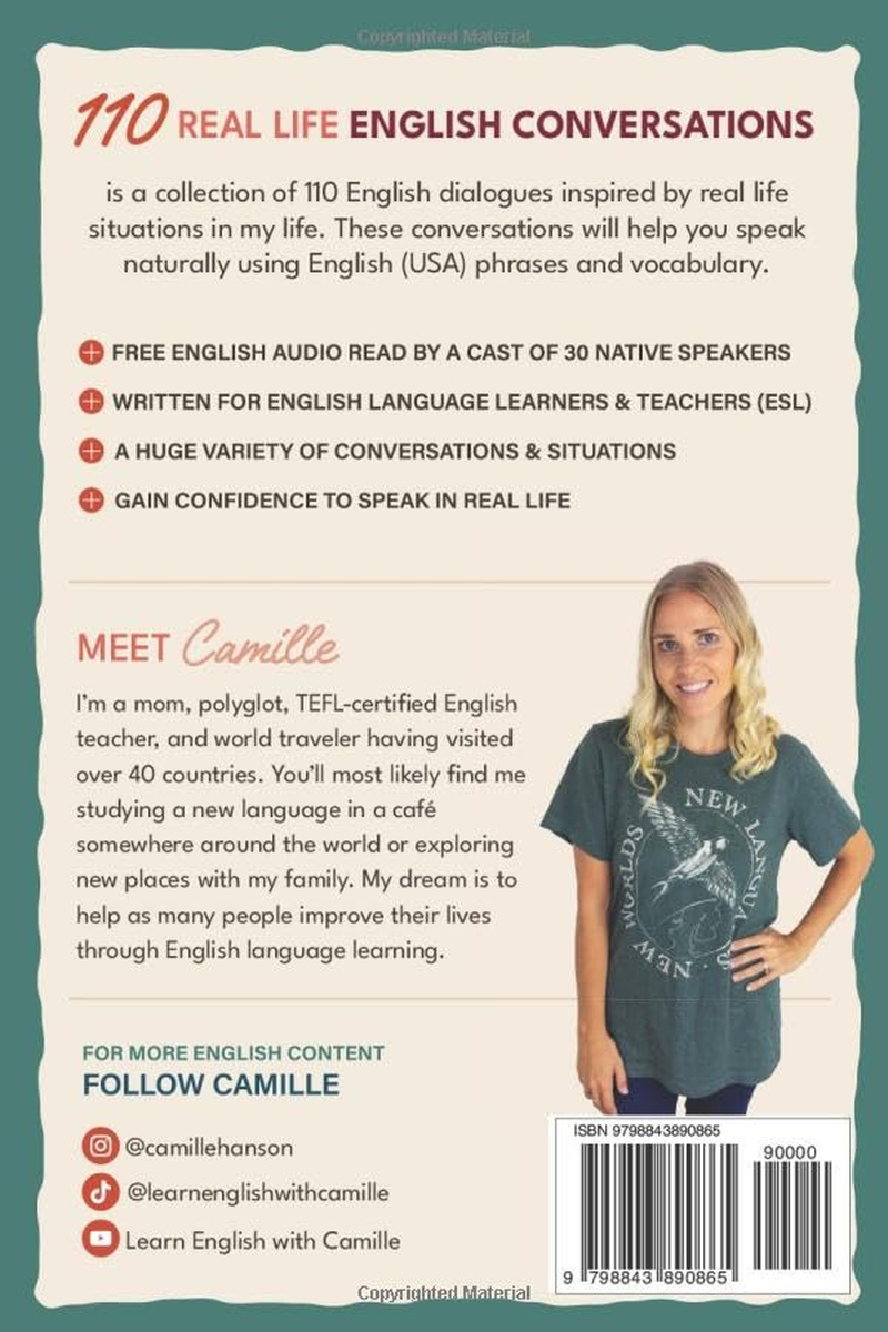 110 Real Life English Conversations: with AUDIO Featuring 27 Native Speakers (American English) for ESL Learners & Teachers
