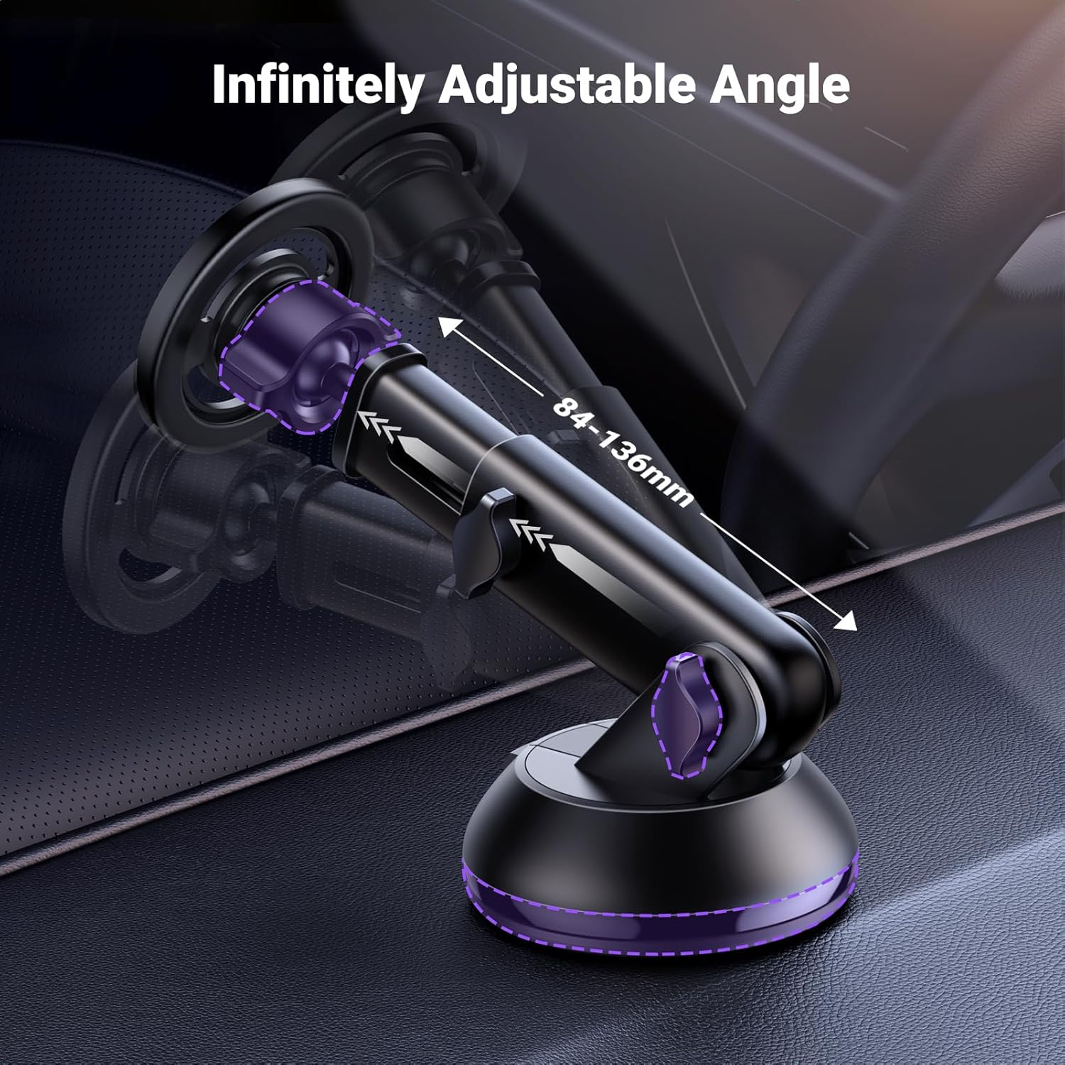 UGREEN Magnetic Phone Car Mount Compatible with Magsafe, 2024 Upgraded, Universal Dashboard Windscreen Air Vent Car Phone Mount Holder Compatible with Magsafe Iphone 16 15 14 13 12 Pro Max Mini image number 2