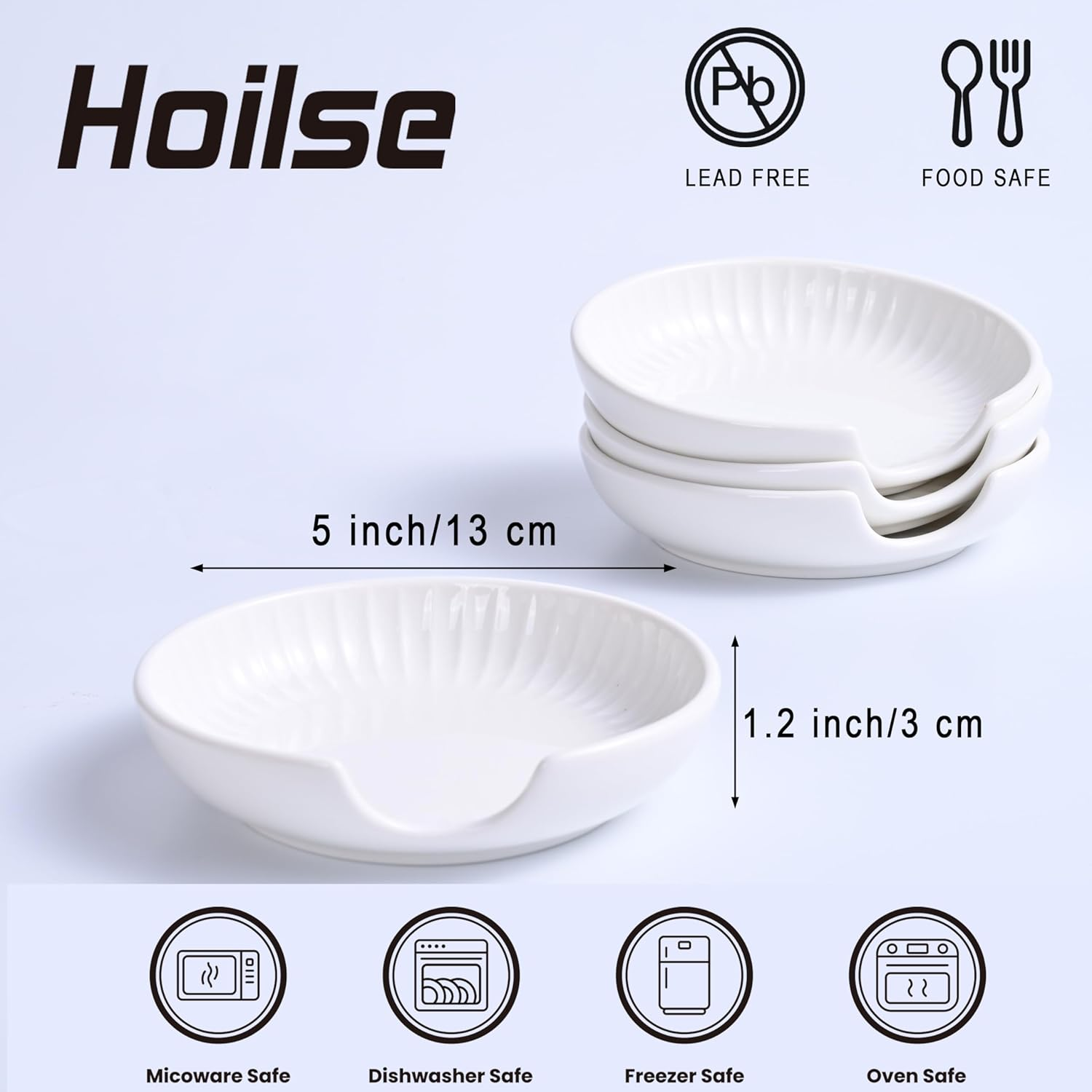 Ceramic Spoon Rest for Counter-12Cm Spoon Holder for Stove Top & Kitchen Bench,Heat Resistant,Modern White Kitchenware for Aussie Kitchen, Protects from Drips, Dishwasher Safe, 1 Pcs,(White) image number 6