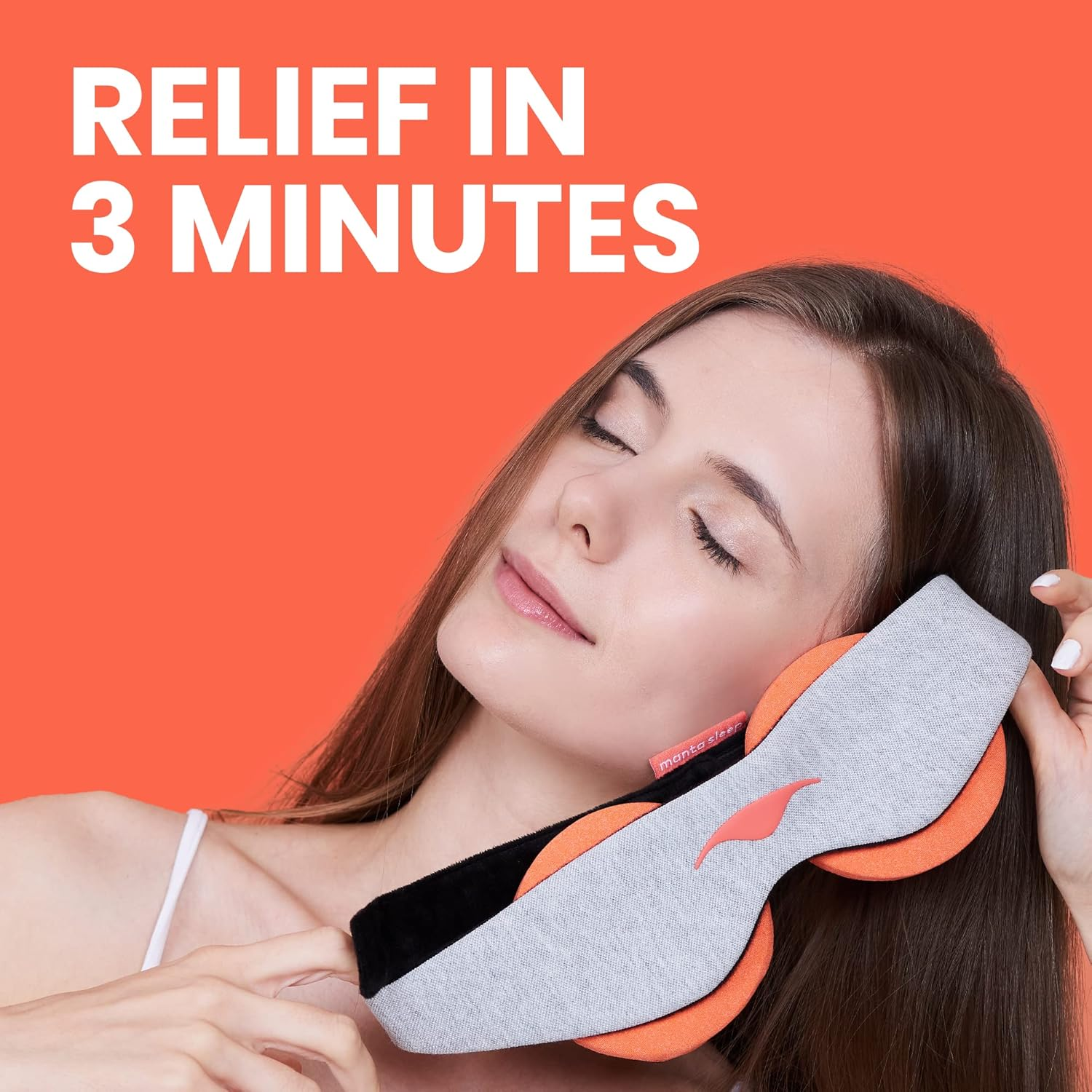 Manta Steam Sleep Mask - Total Blackout Heated Eye Mask with Zero Eye Pressure, 100% Natural Gentle Steam Eye Mask for Migraine Headaches, Rest, Sleep, Dry Eyes, Puffy Eyes & Sinus Relief