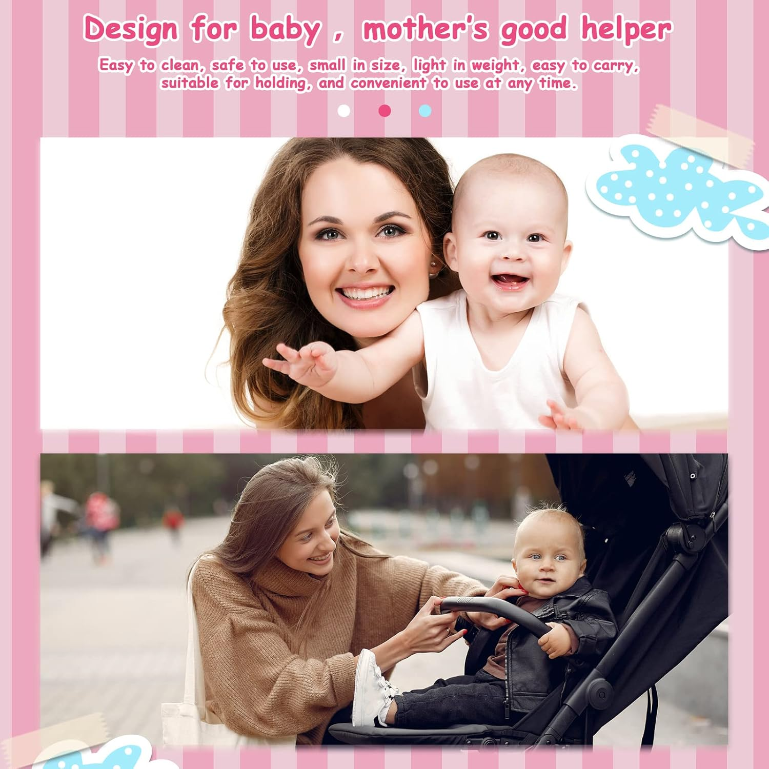 Pacifier Case Holder 3 Pieces Pacifiers Box Transparent Pacifier Holder Case Pacifier Container Pacifier Accessories for Home Trave Office Bedroom Classroom Applications image number 2