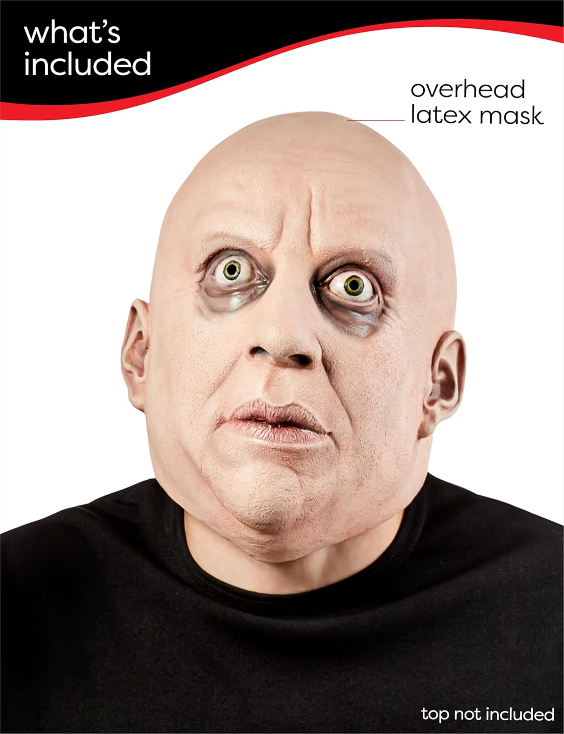 Uncle Fester Overhead Mask for Adults - Wednesday (Netflix) image number 2