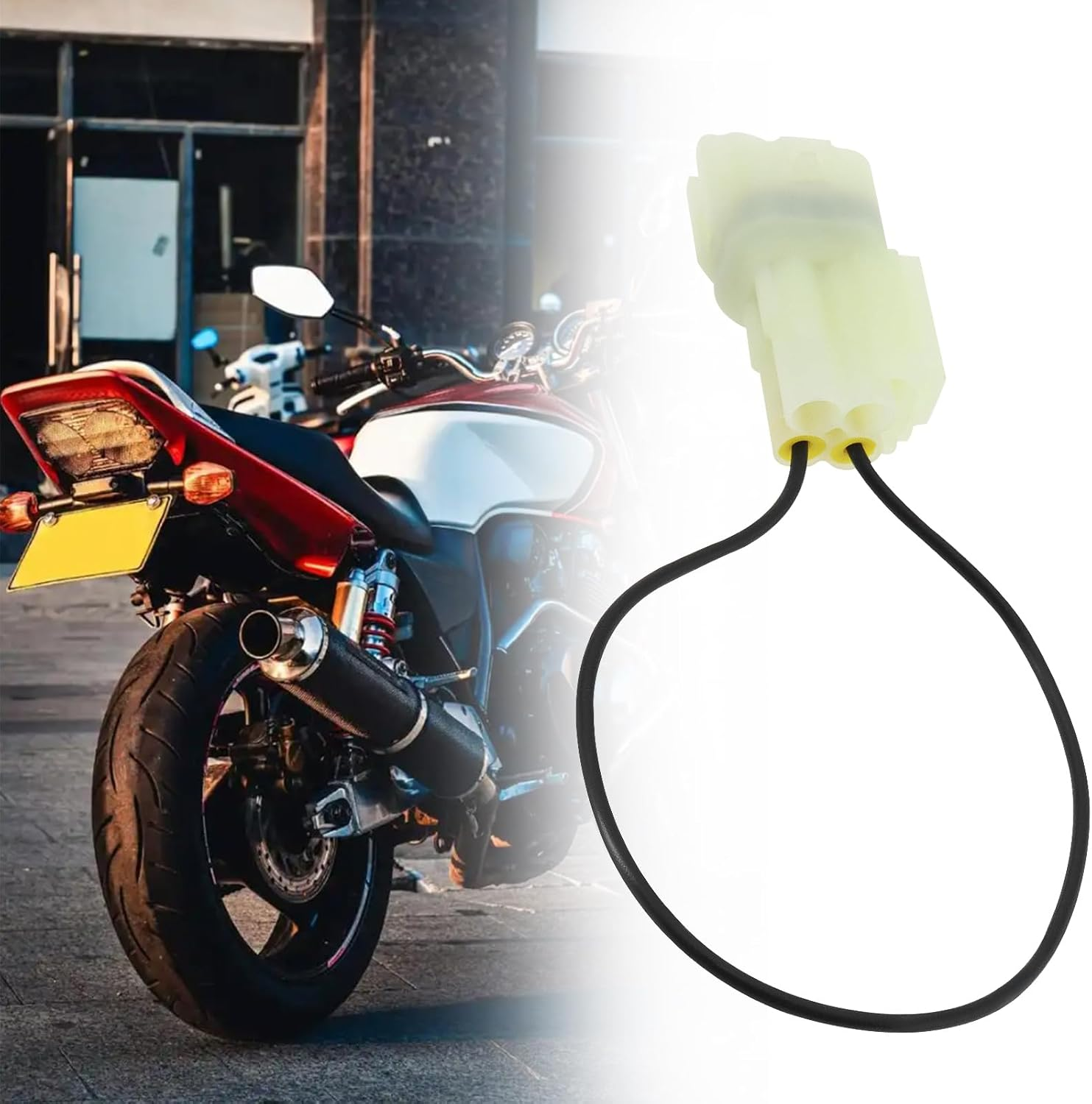 Emagtech Motorcycle Electrical Service Connector 114-58002 Replacement Part 070PZ-ZY30100 Plug Pigtail for Diagnosis Compatible with Honda Motorcycle image number 5