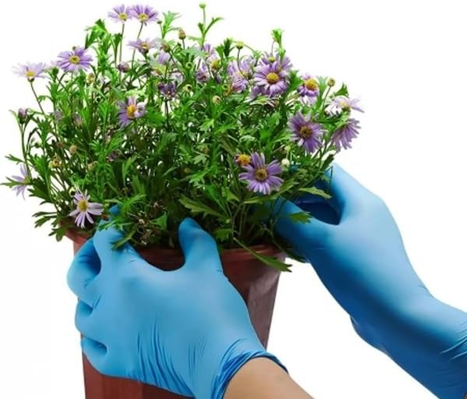 Mastermed Nitrile Tear Resistant Gloves 3.5G, Powder-Free, Latex-Free, Natural Rubber, Disposable, Medical, Cleaning, Examination, Chemicals, Tattoos, General Use, Food Safe - (100Pcs, Blue) image number 4