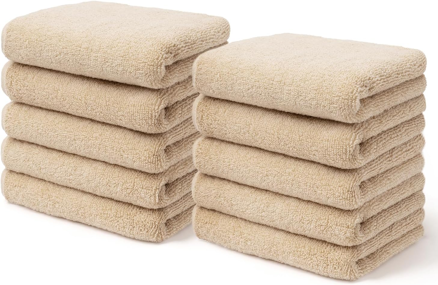 AIFY Face Towels, Set of 10, Thick, Lightweight, Quick Drying, Durable, Fluffy Cotton, Hair Resistance, Antibacterial, Odor Resistant, Instant Absorption, Hotel Specifications, Plain, Gentle on Hair image number 3